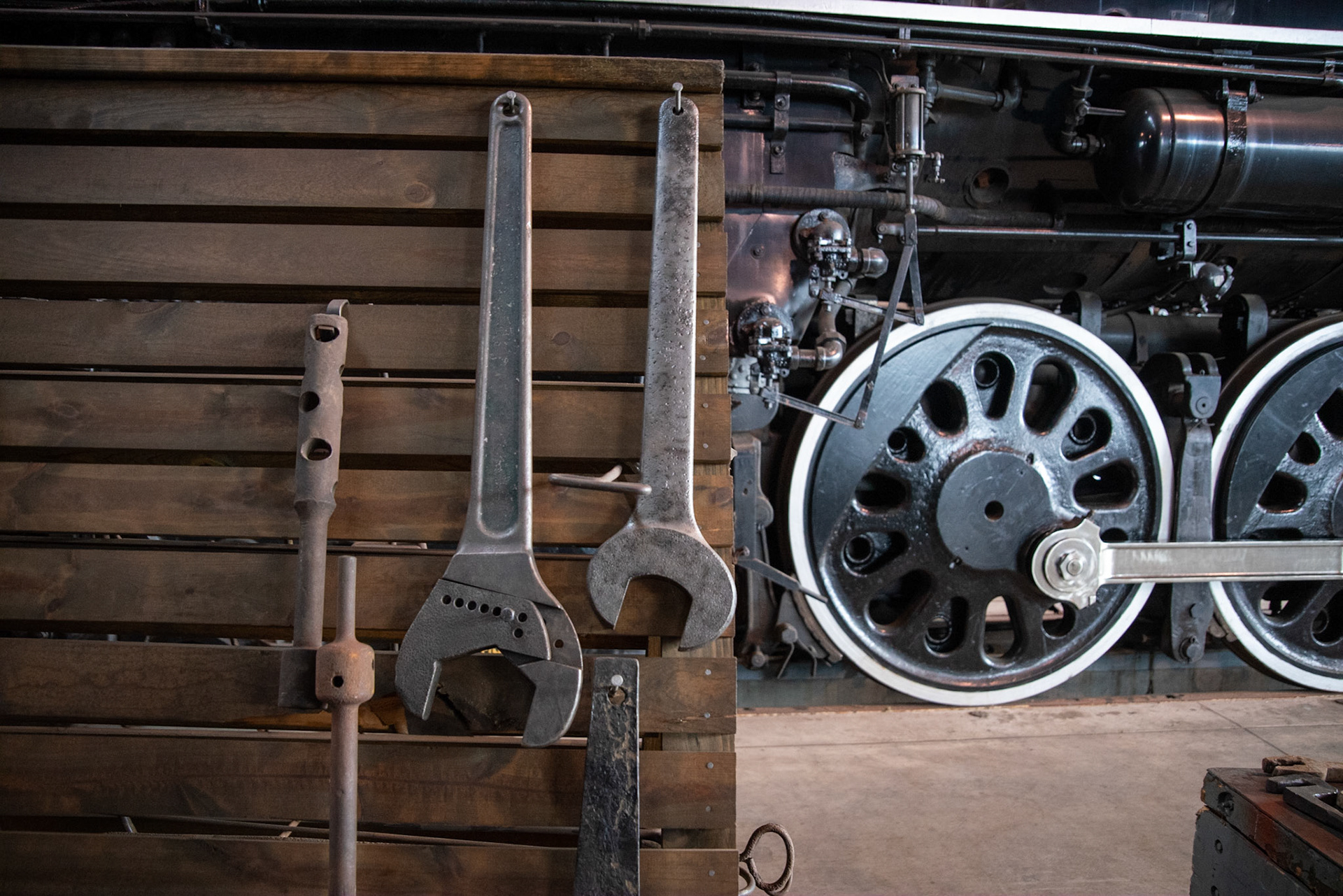 Grand Trunk Western 4-8-4 No. 6325 at the Age of Steam roundhouse, Jan. 13, 2022