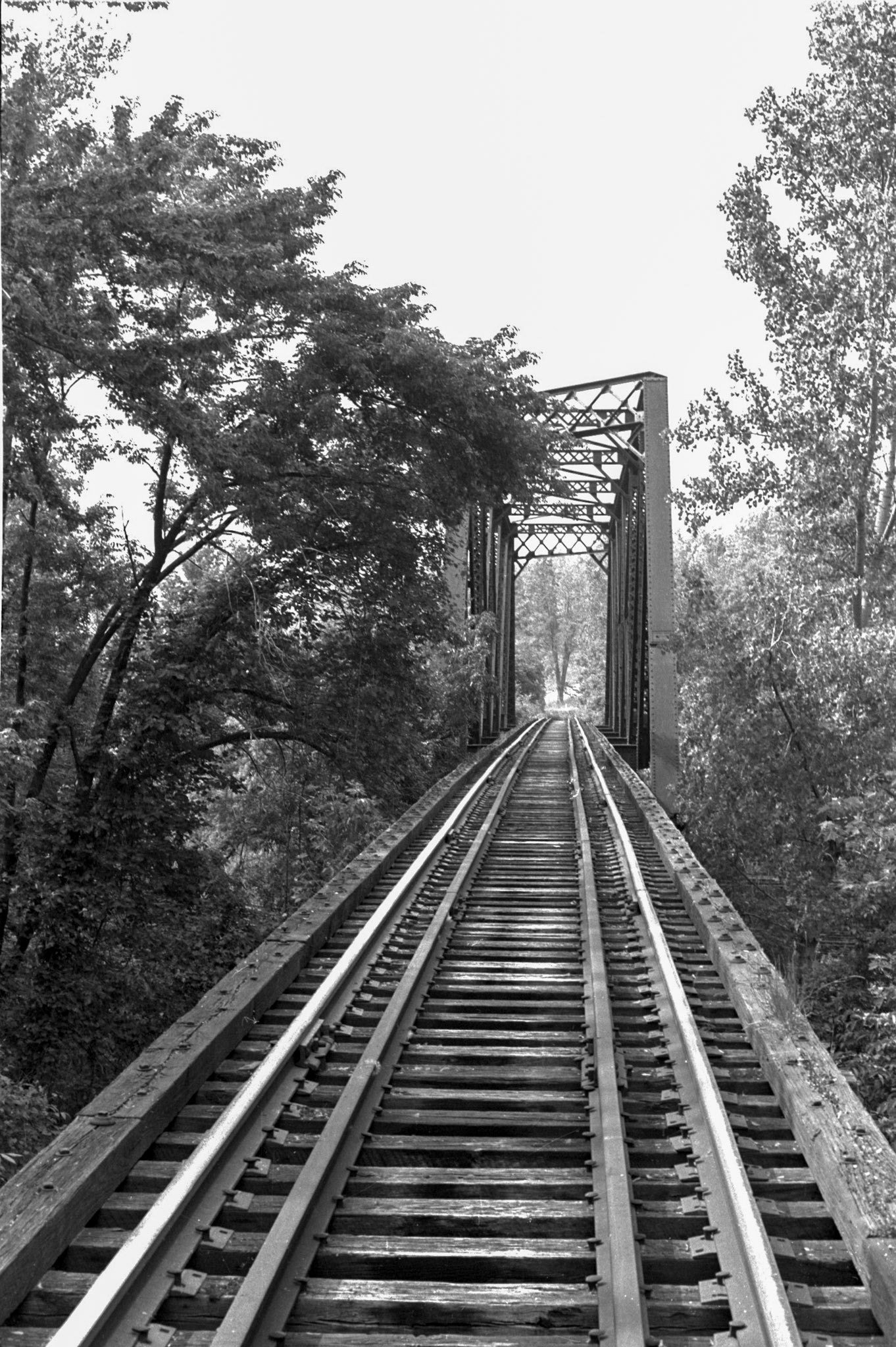 Marion branch bridge over the Conrail mainline near Newark, NY, 1979