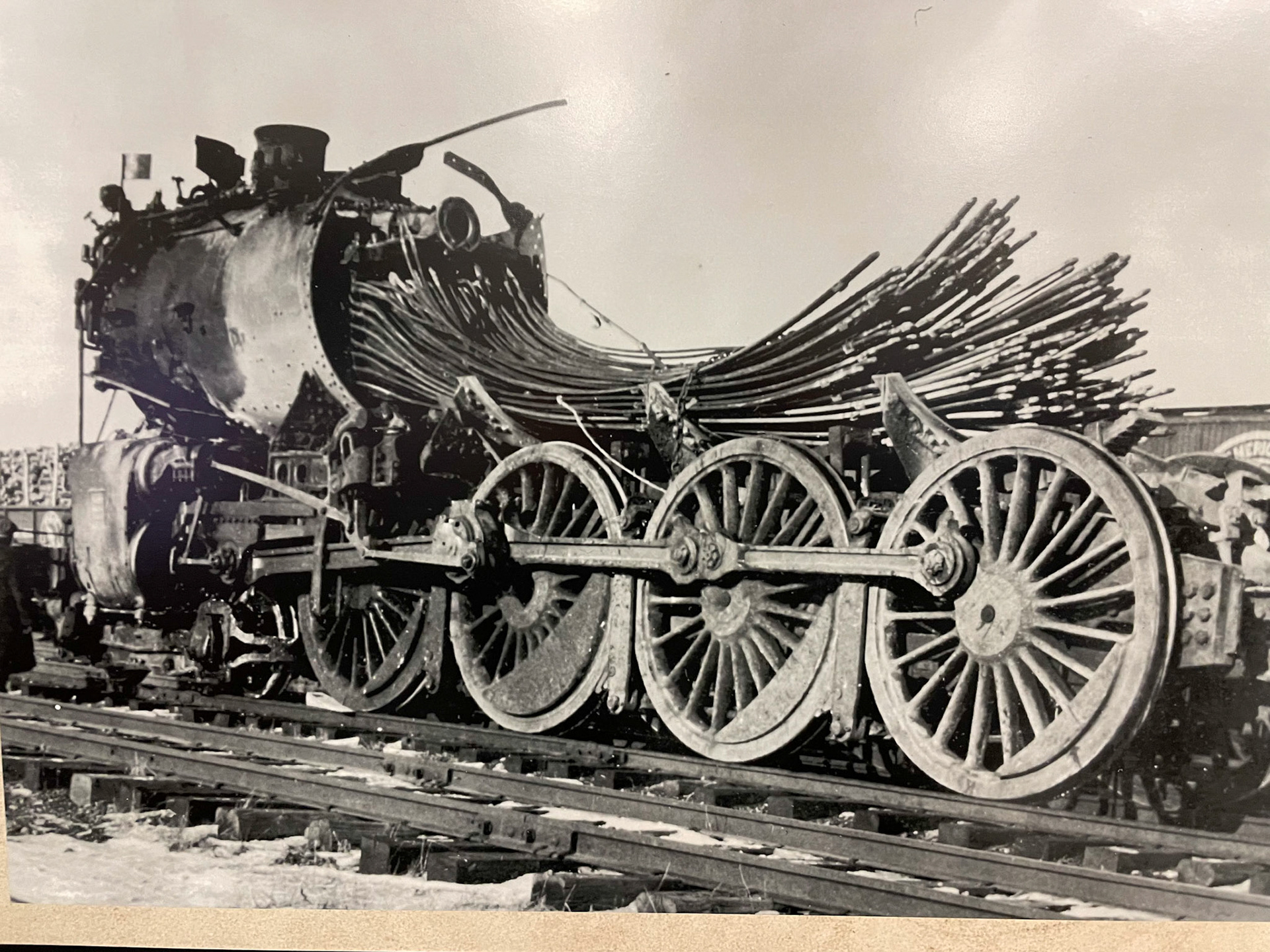 Info sign about boiler explosions at the Age of Steam roundhouse, Jan. 13, 2022