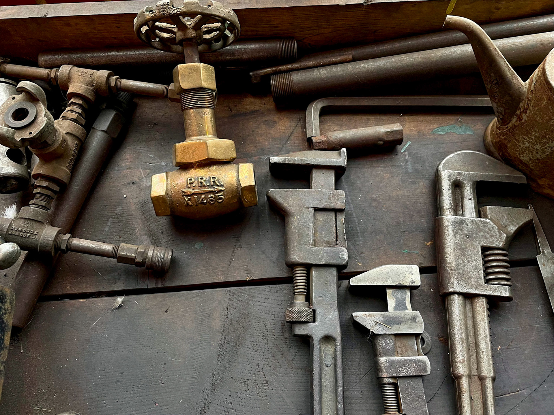 Tools at the Age of Steam roundhouse, Jan. 13, 2022