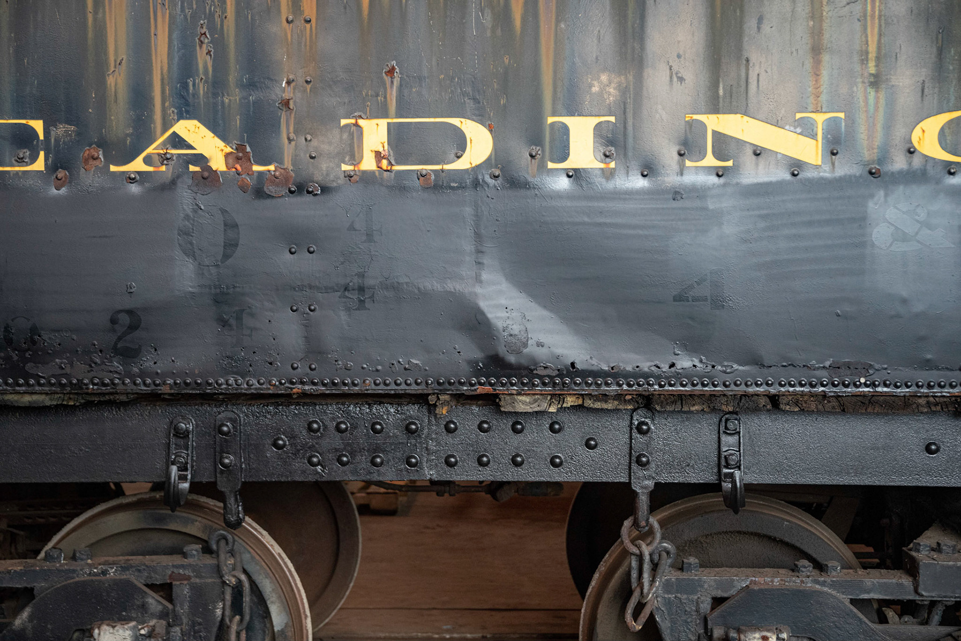 Tender of Reading 0-4-0 “Camelback” No. 1187 at the Age of Steam roundhouse, Jan. 13, 2022
