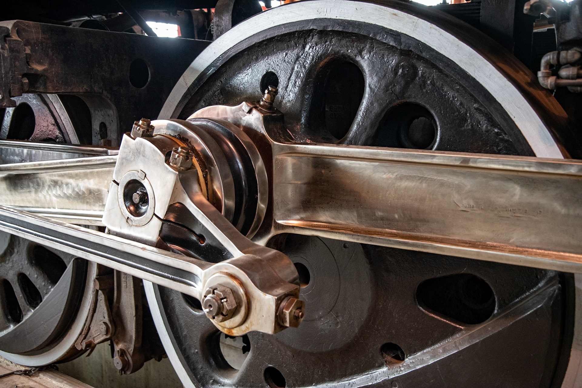 Grand Trunk Western 4-8-4 No. 6325 at the Age of Steam roundhouse, Jan. 13, 2022