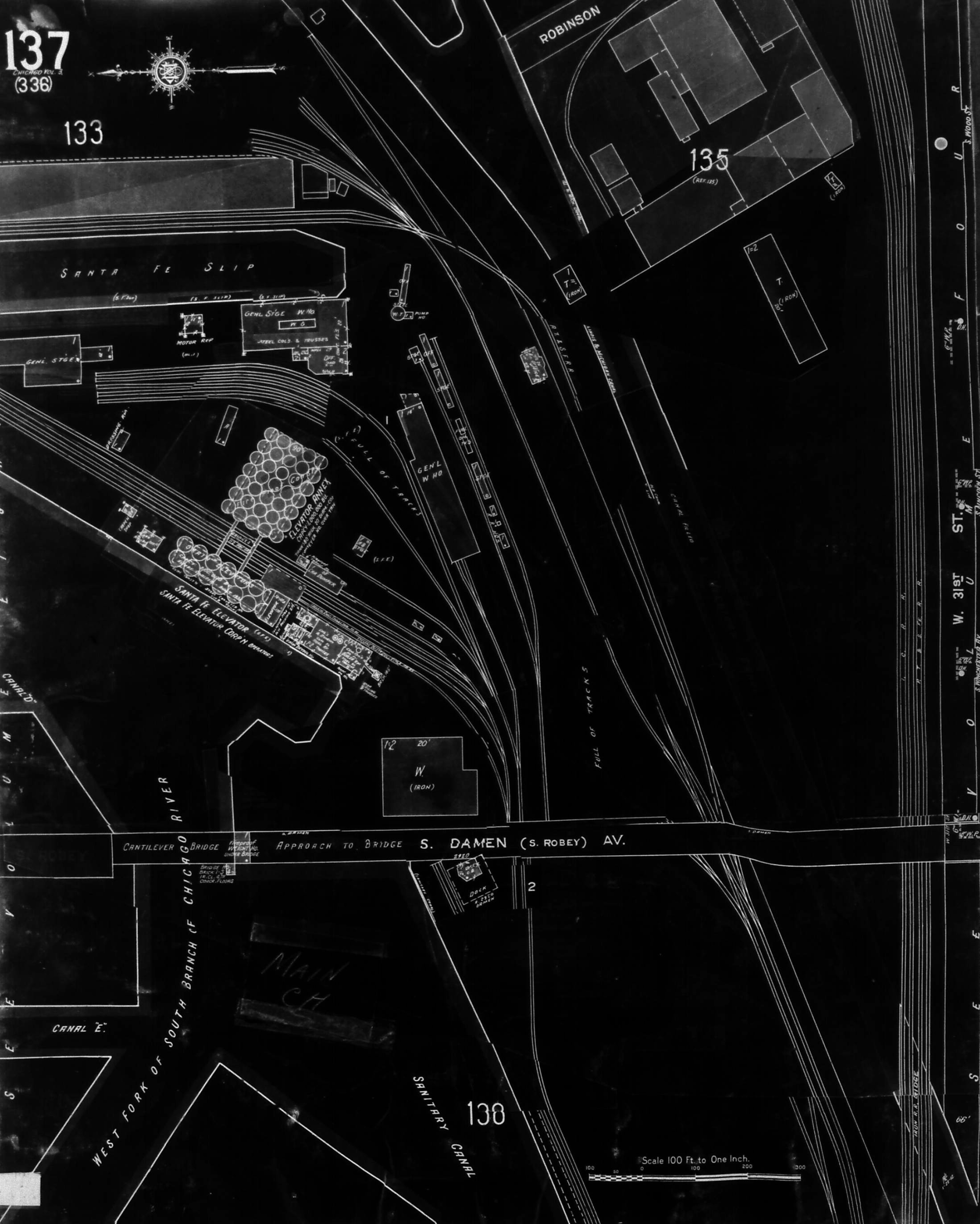 Figure 1.7: Page 133. Film. Sanborn Map Company. Chicago, IL, 1911.