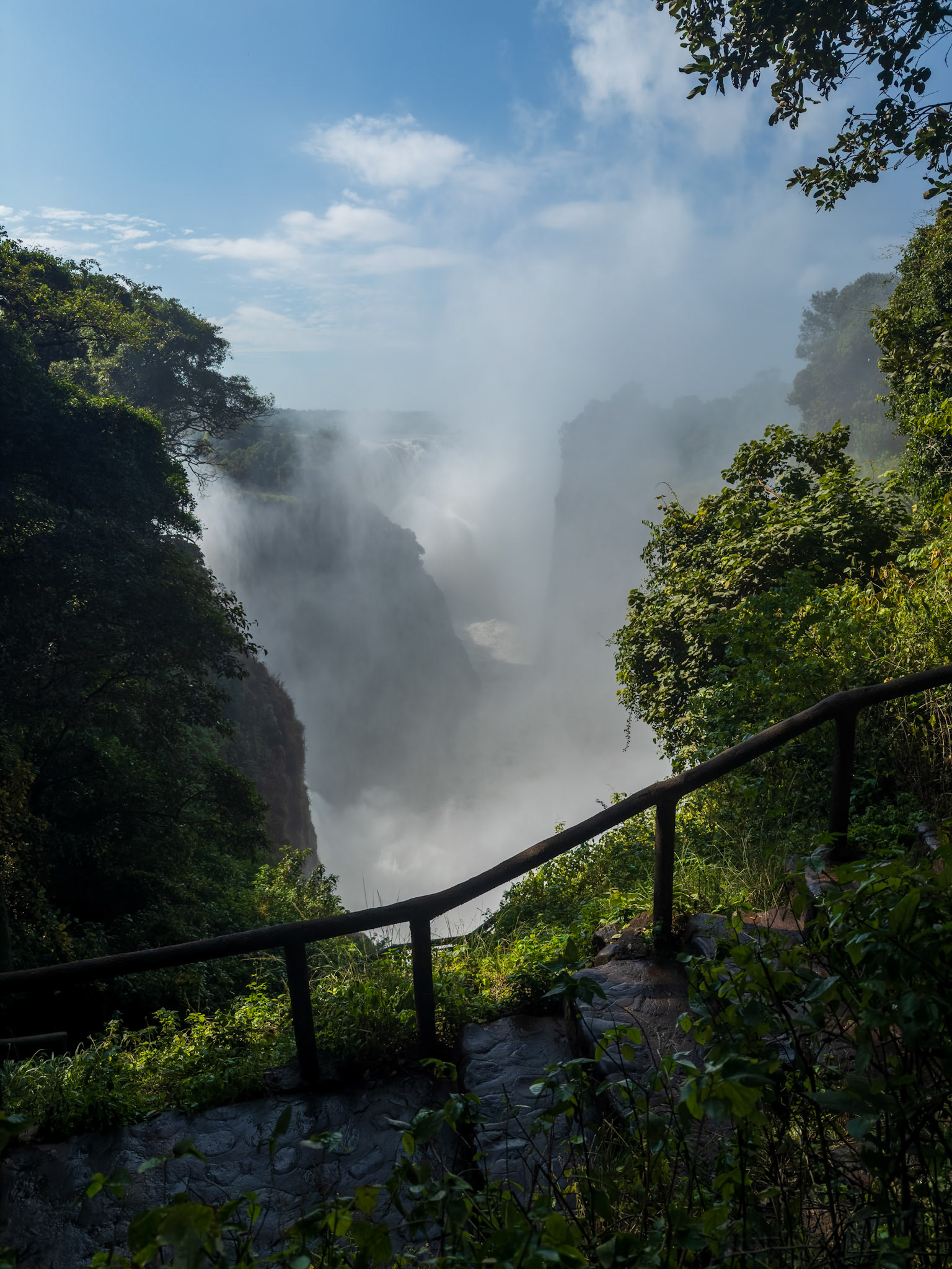 Our first viewpoint of Victoria Falls