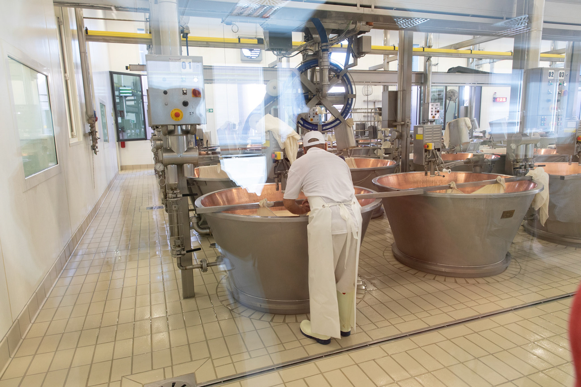 Touring a Parmesan Cheese factory, a highlight for Kara.