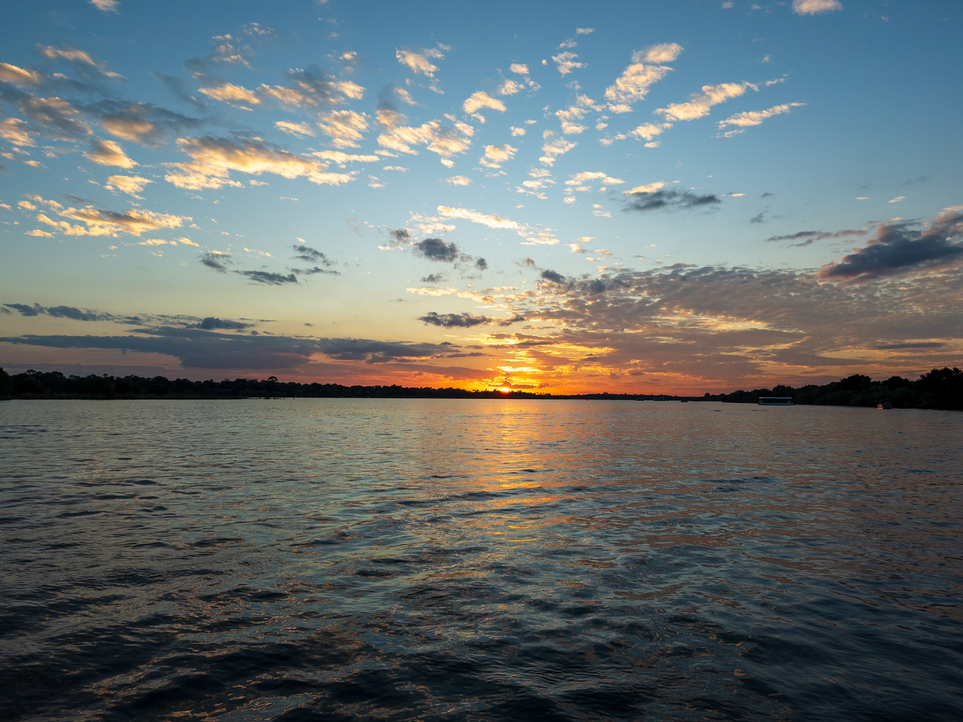 Sunset on the Zambezi River