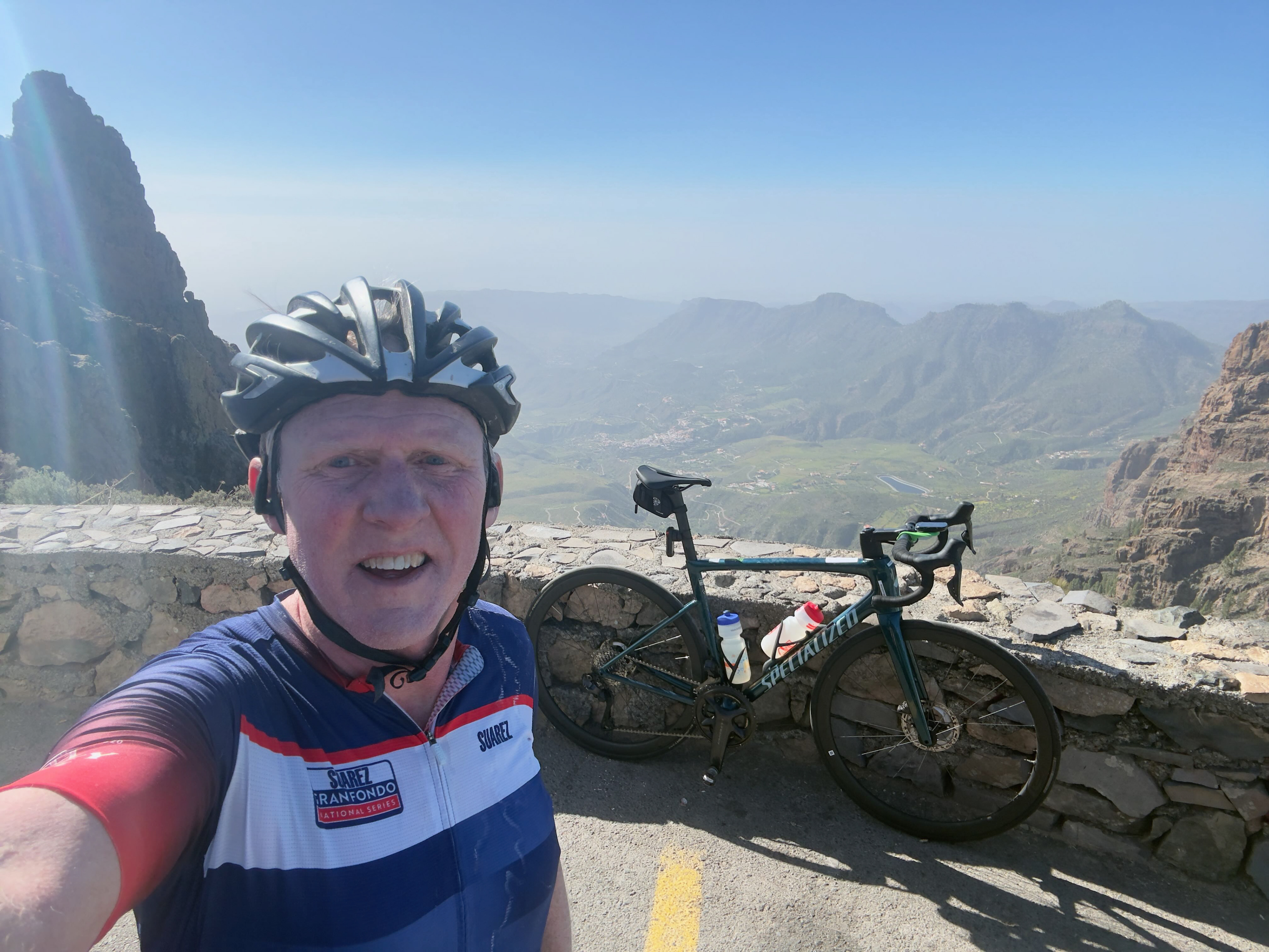 At the top