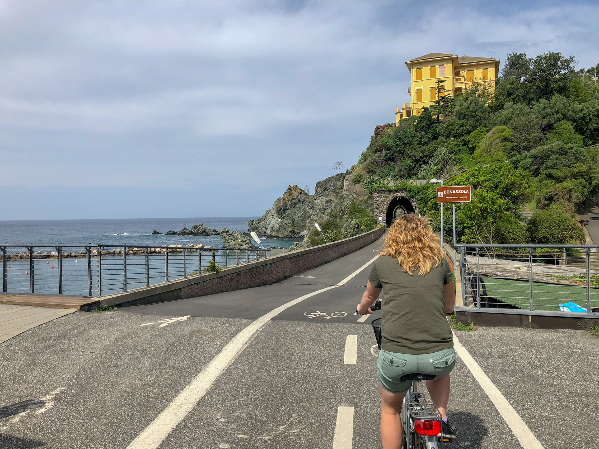 Taking a leisurely cruise on a coastal path
