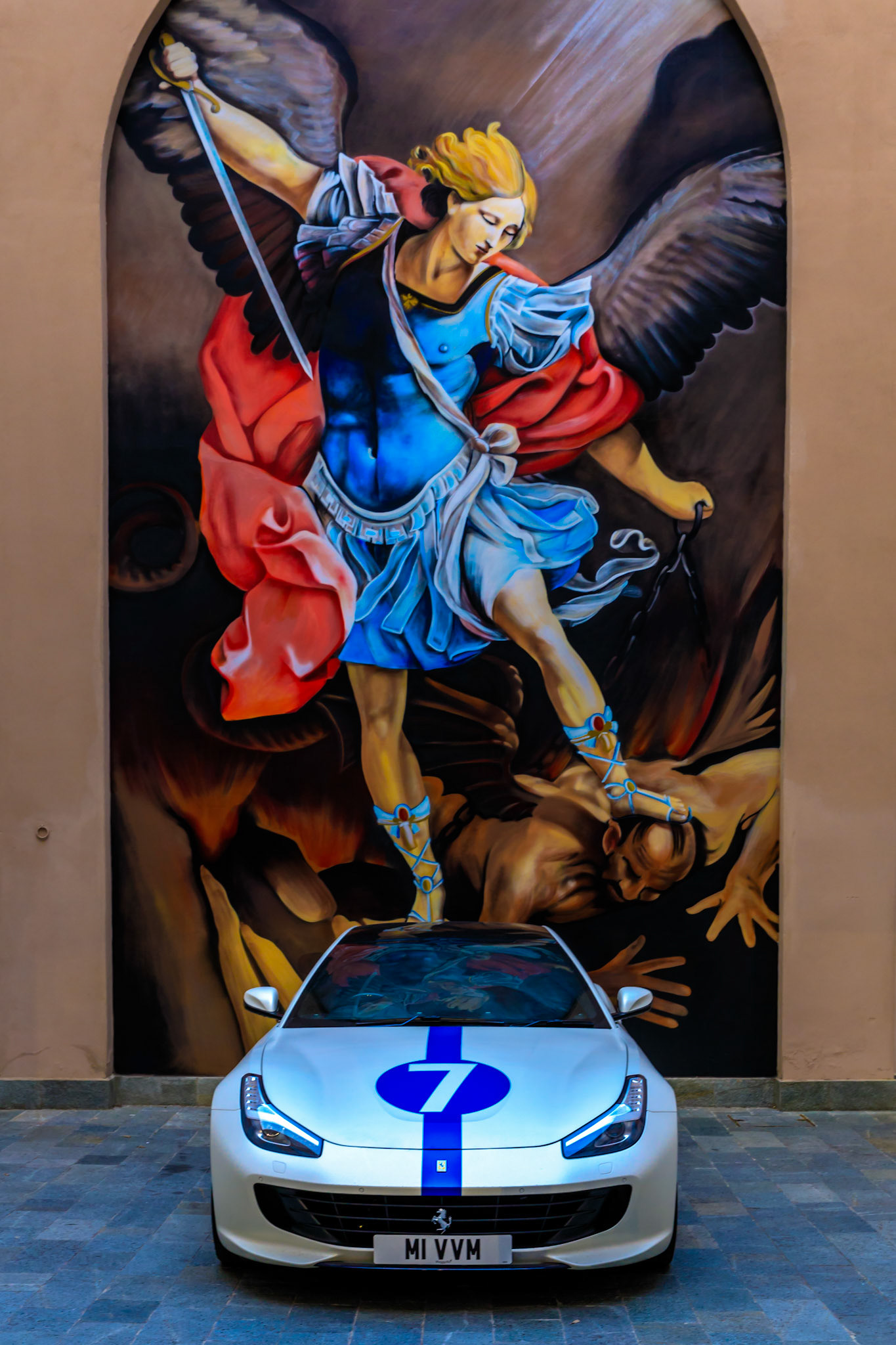 This was outside our hotel. I wasn't jealous of the car owner at all.