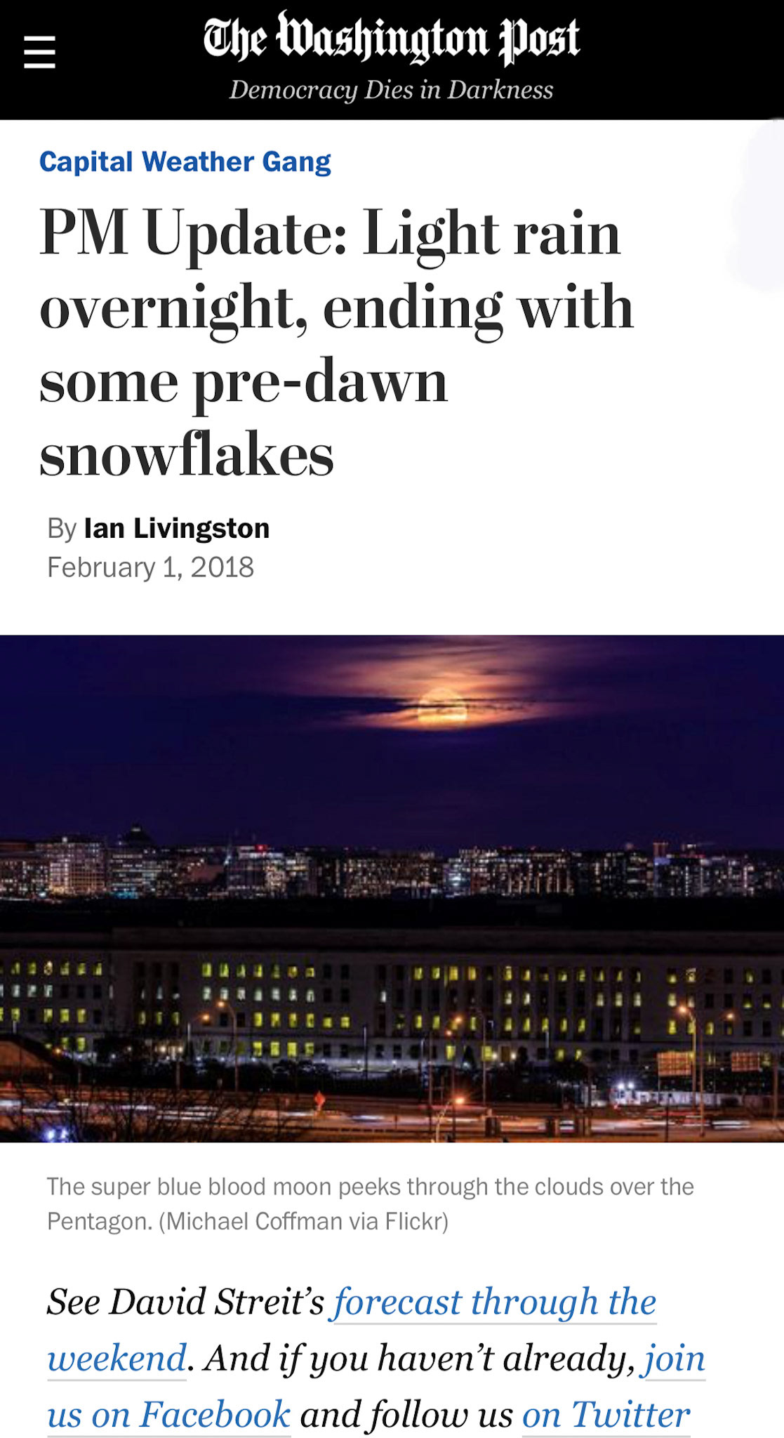 Super Blood Moon rising over the Pentagon