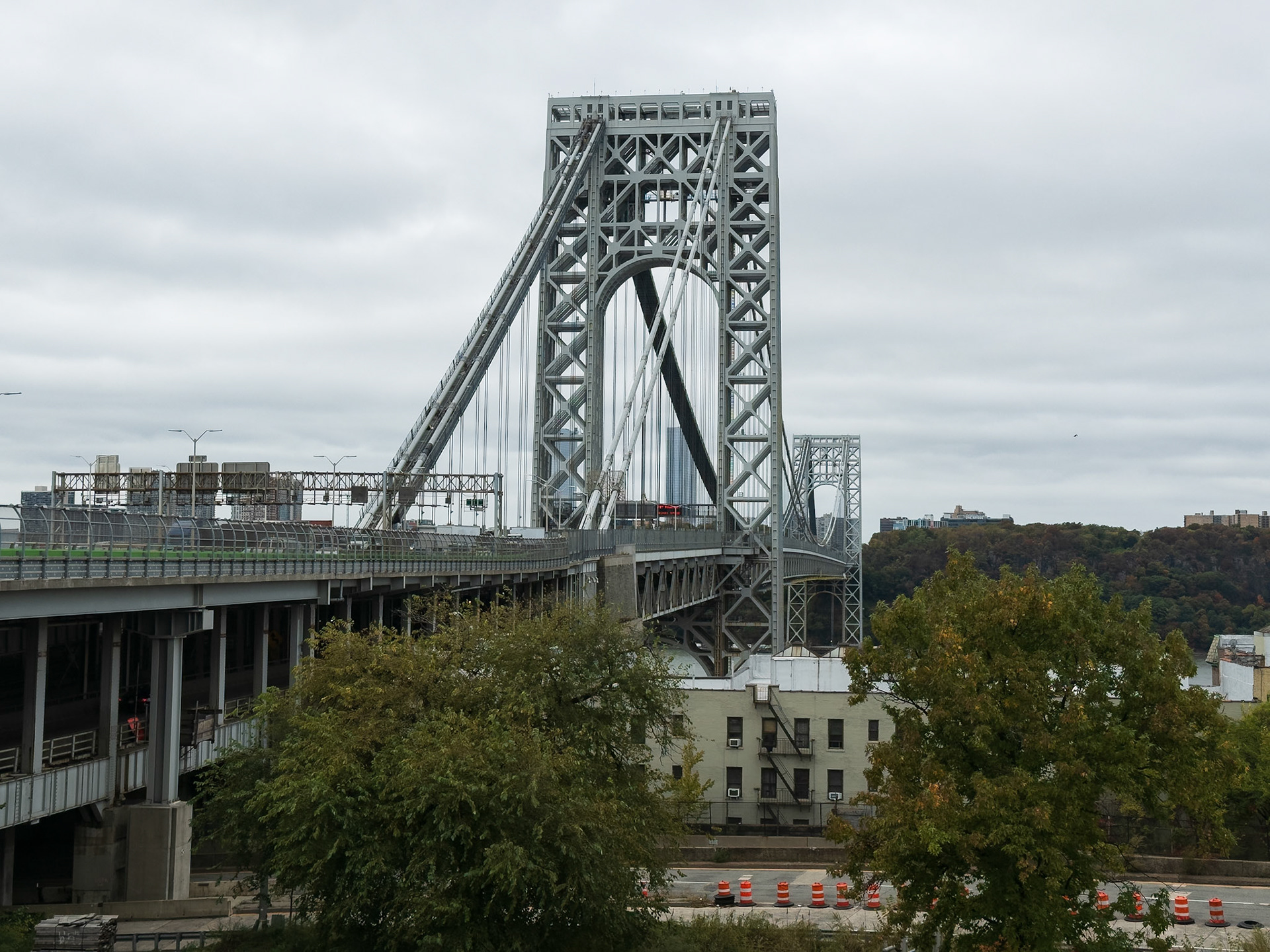 About to cross the George Washington Bridge