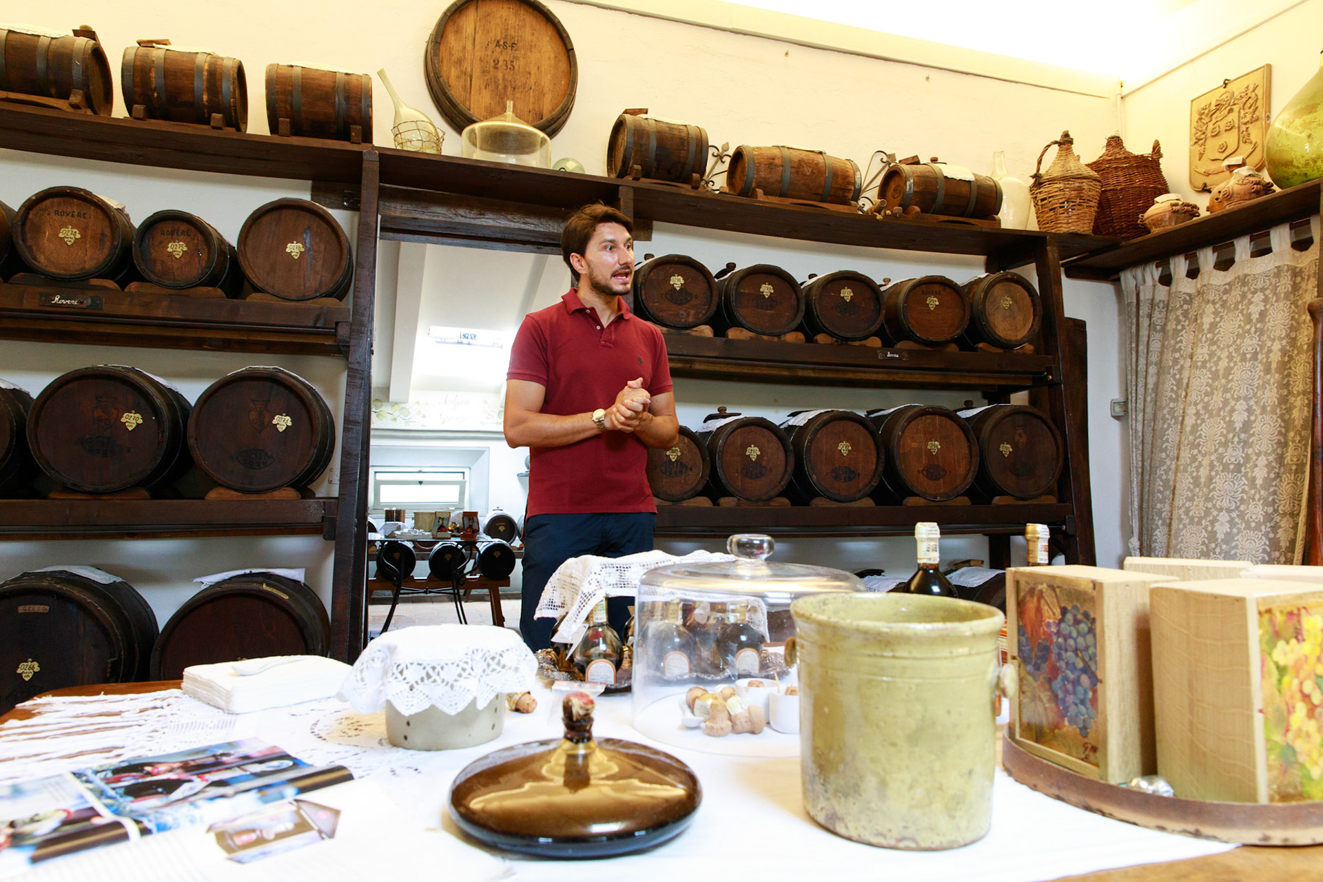 Taking a tour at a Balsamic Vinegar producer