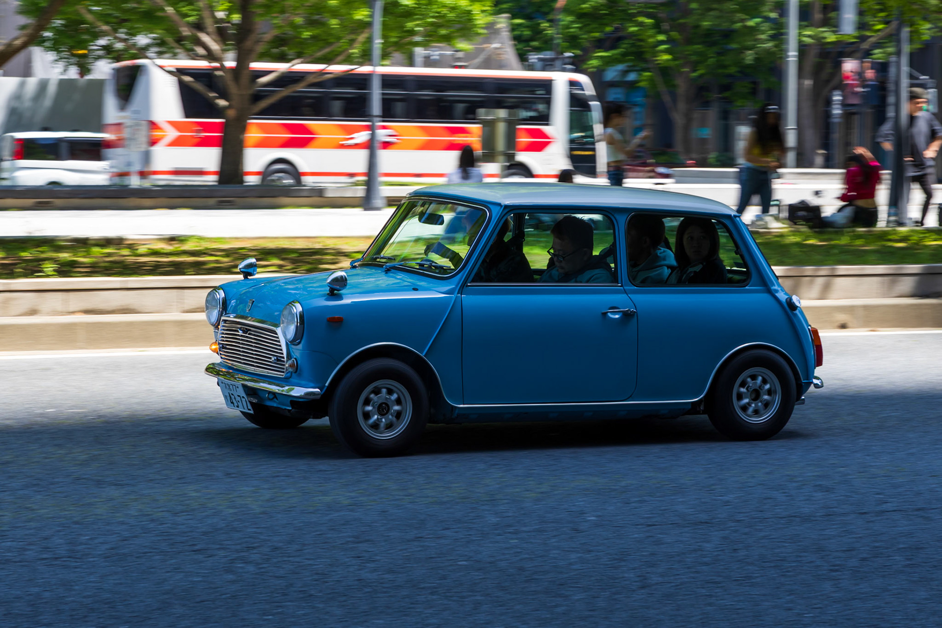 We saw a few of these small cars, they were really cute.