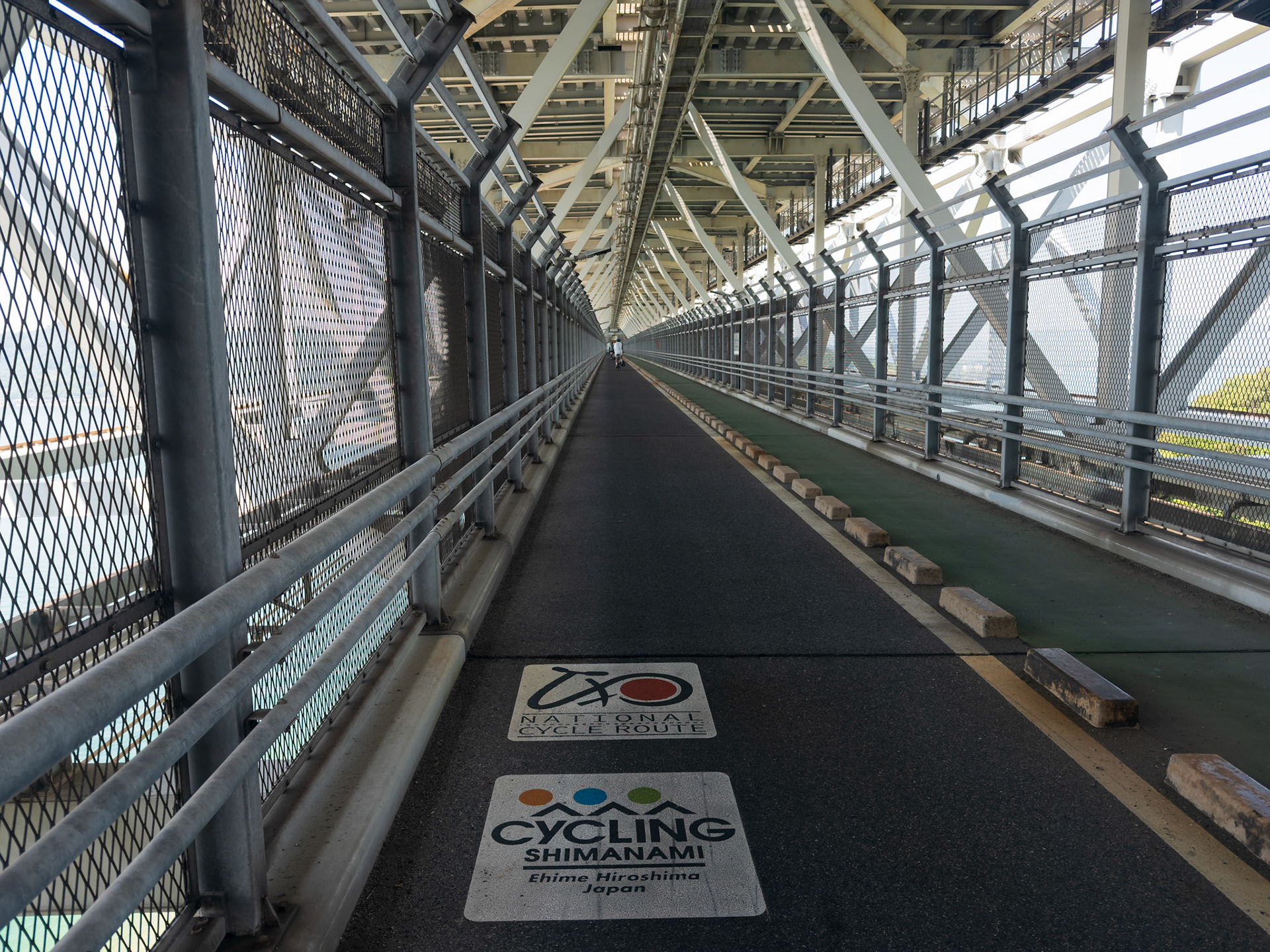 Special bike route under the bridge was nice.