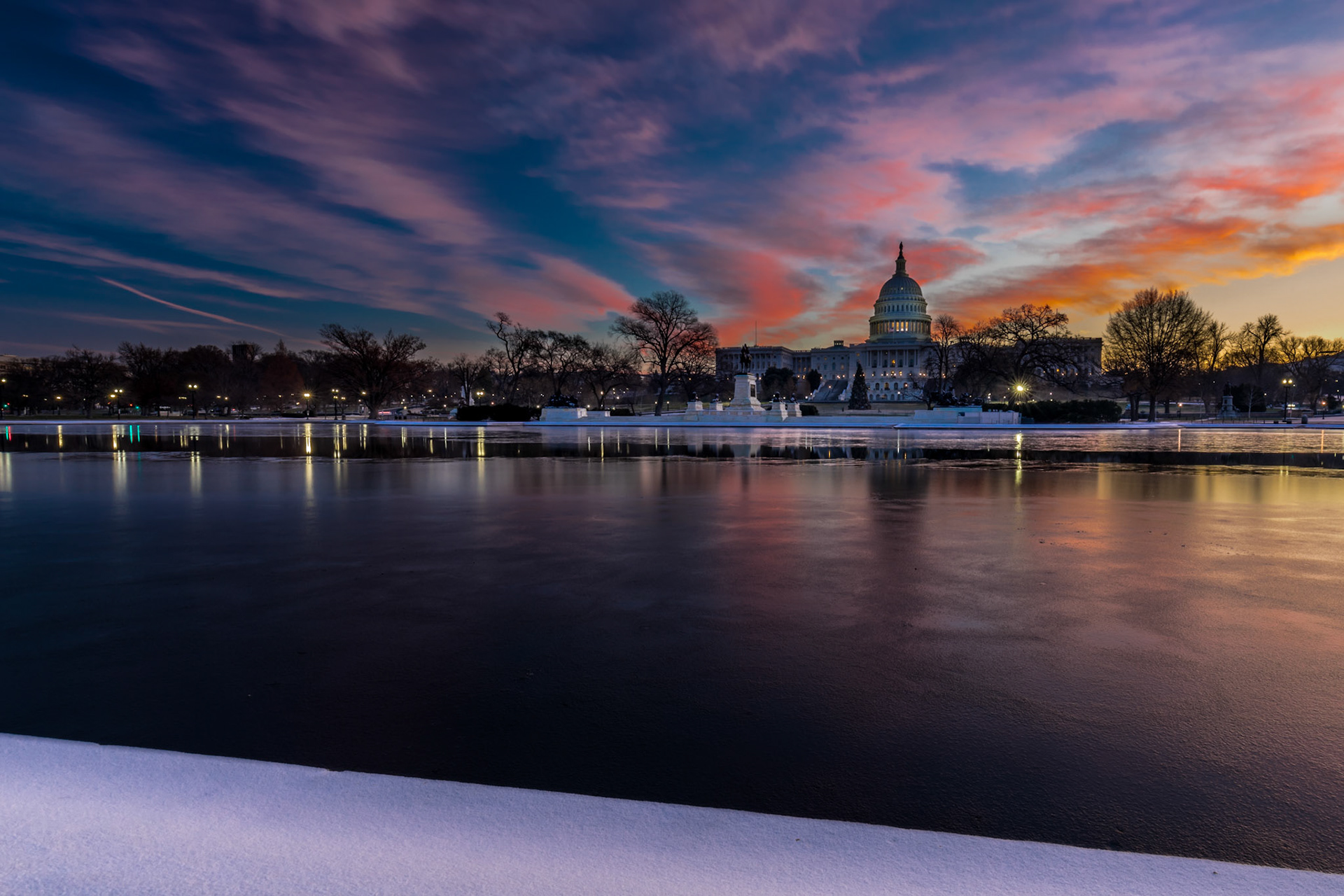 First Snow Sunrise at teh Capital