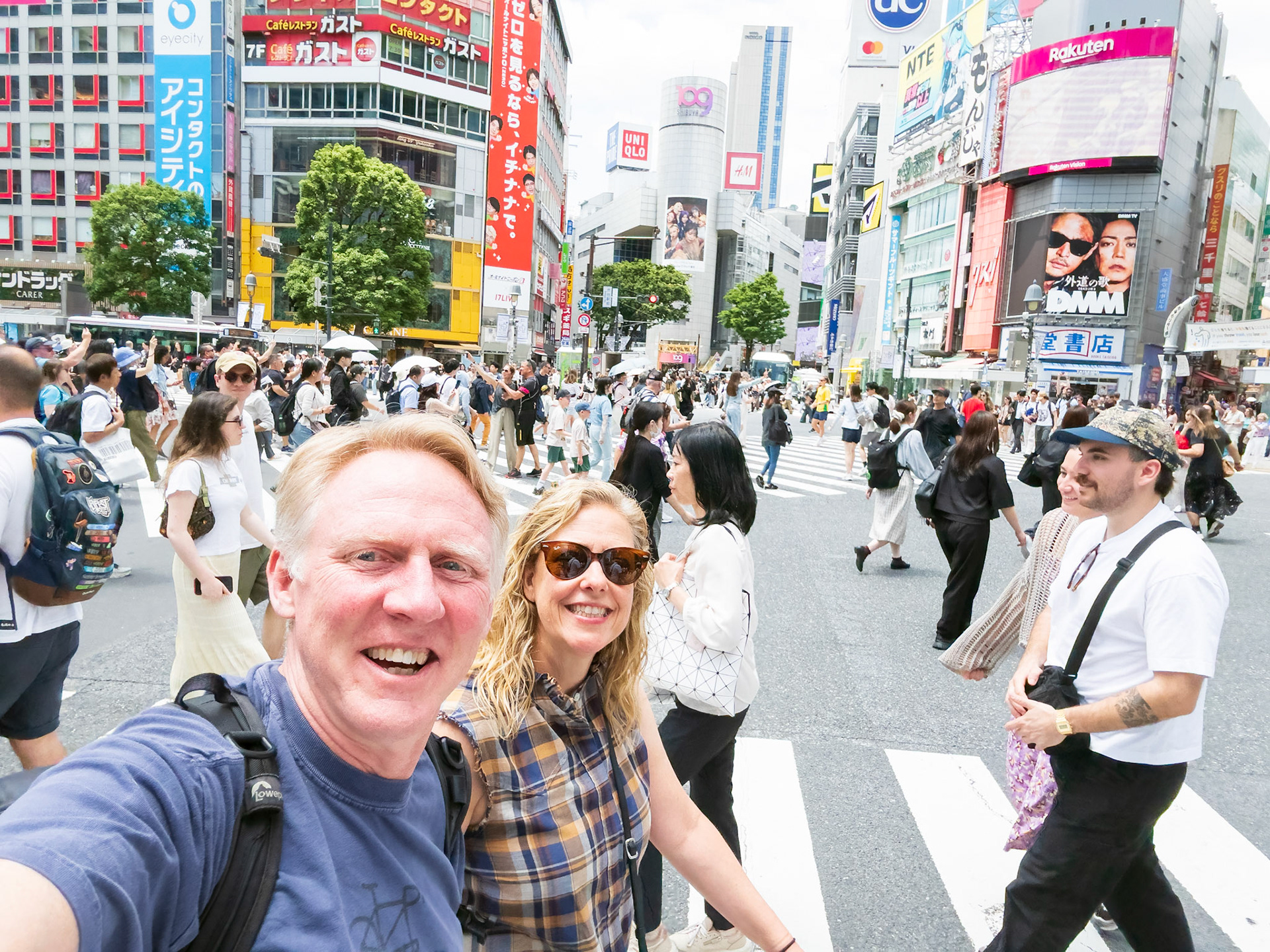 Experiencing the Shibuya Scramble, it wasn't too bad when we were there.