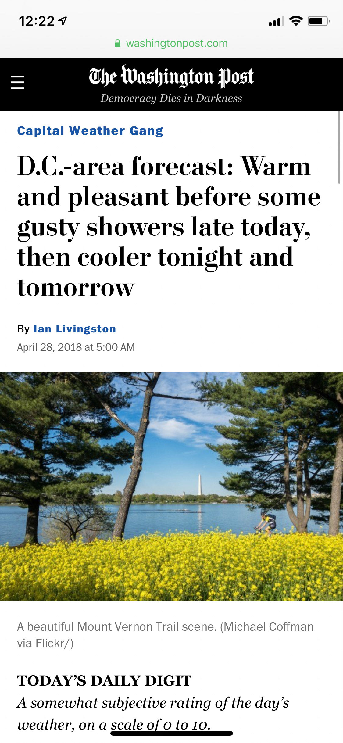 Spring on the Mt. Vernon Trail