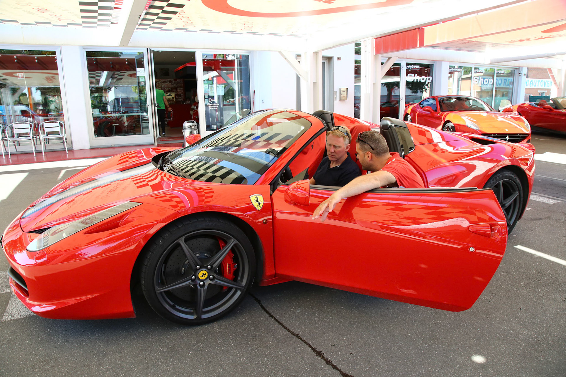 Renting a Ferrari starts with some instructions
