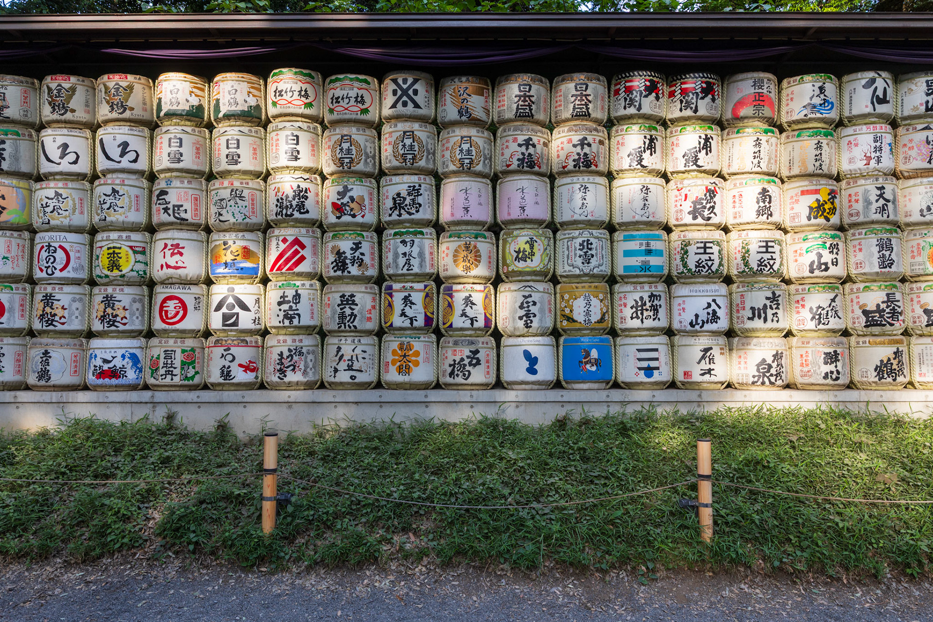 Sake barrels from around the world