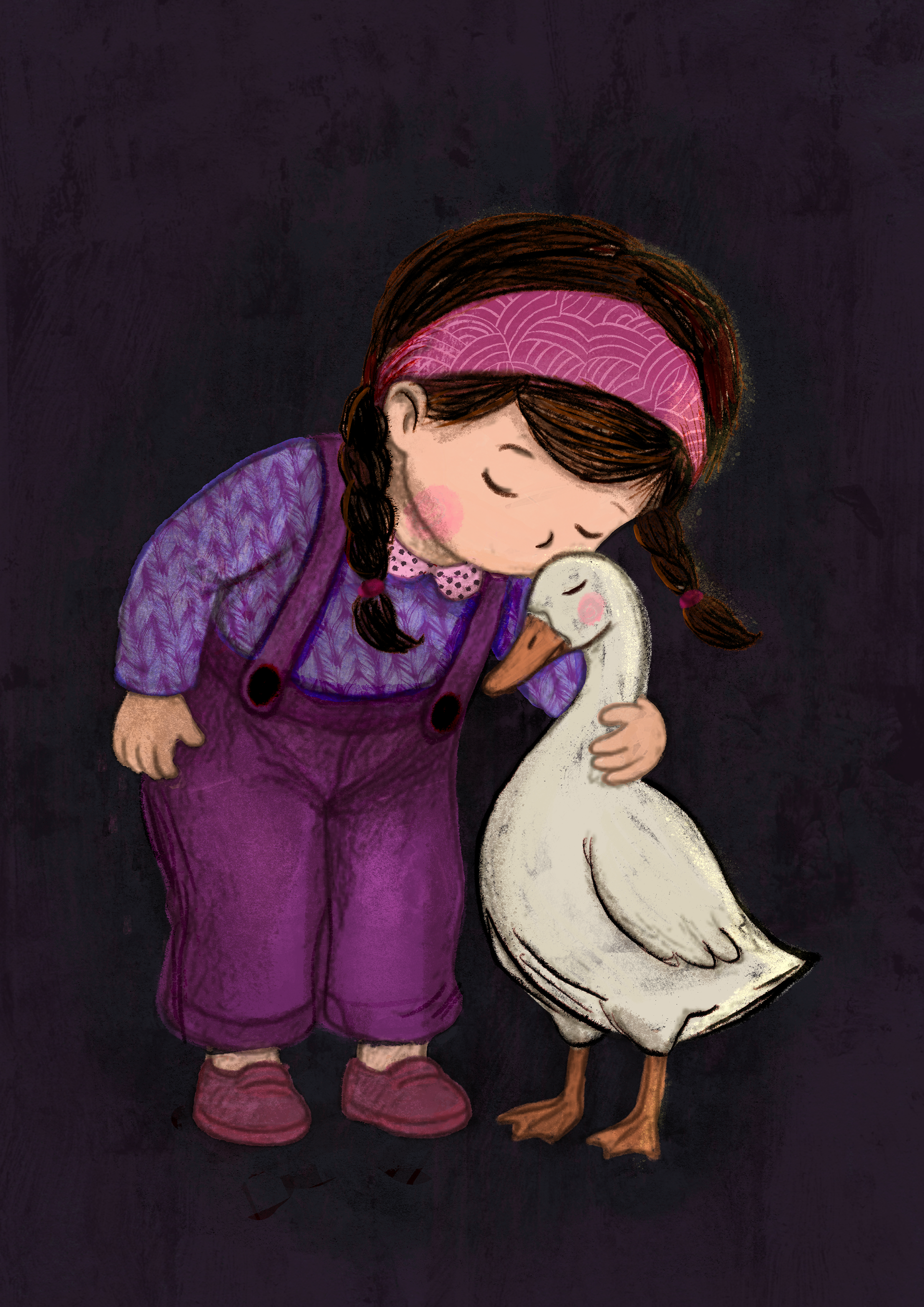 Girl with the Goose – A tender friendship that breathes trust in every glance.