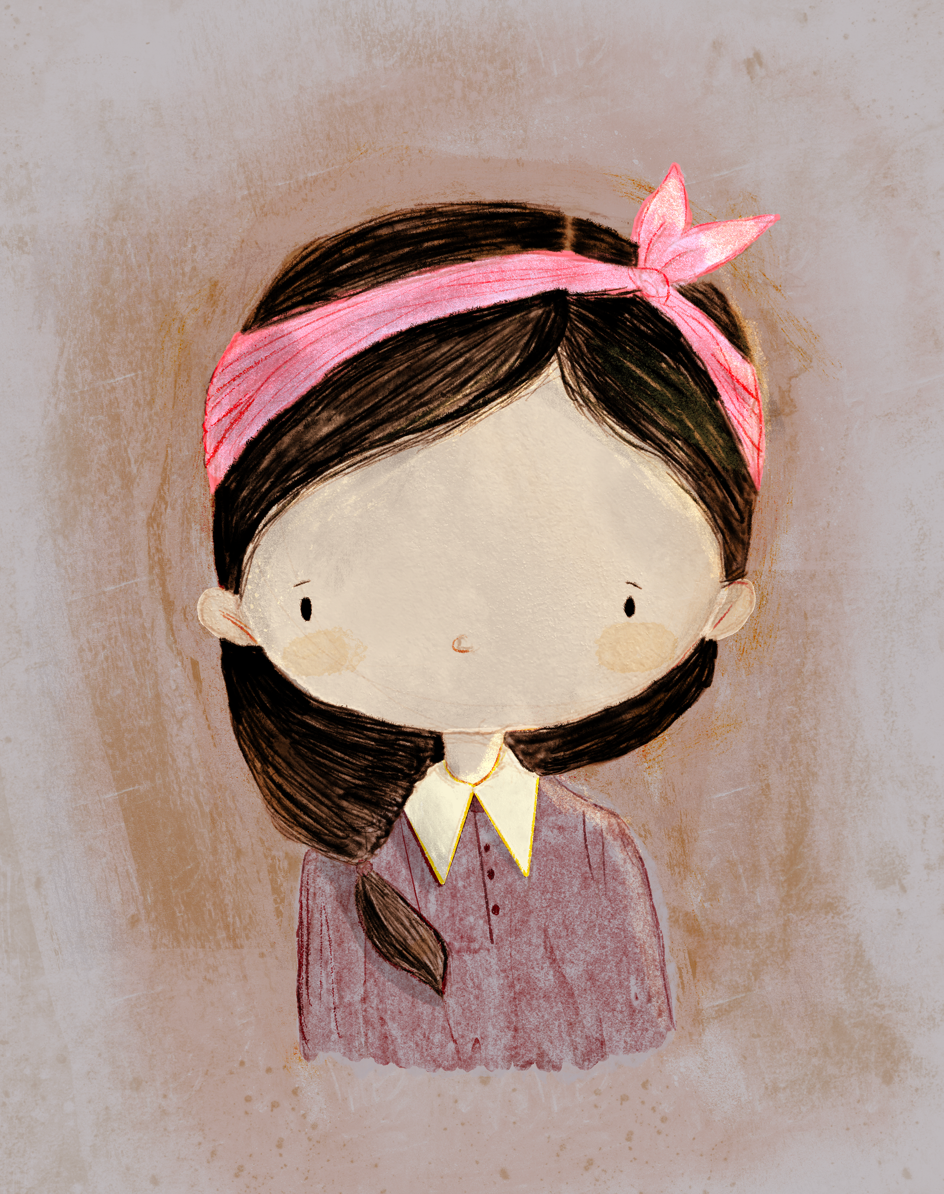 Girl with a Bow – A quiet smile, ready to step into a new adventure.
