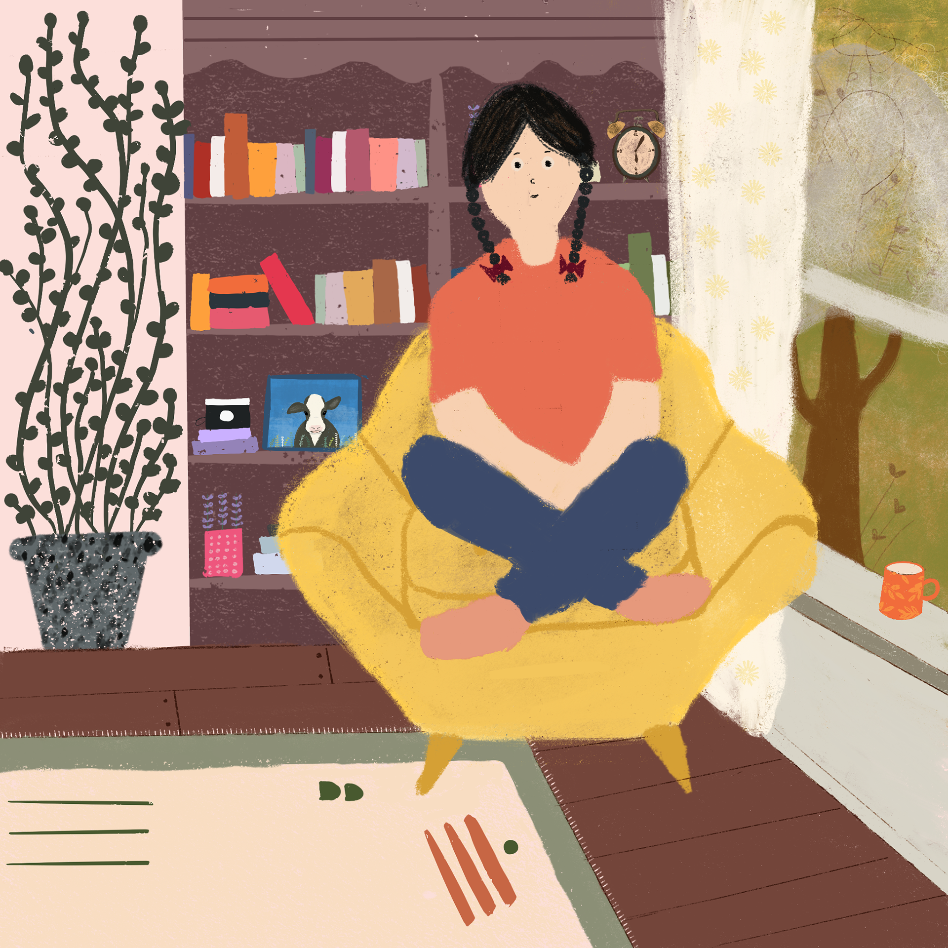 The Reader – Wrapped in stillness, she finds whole worlds between the lines.