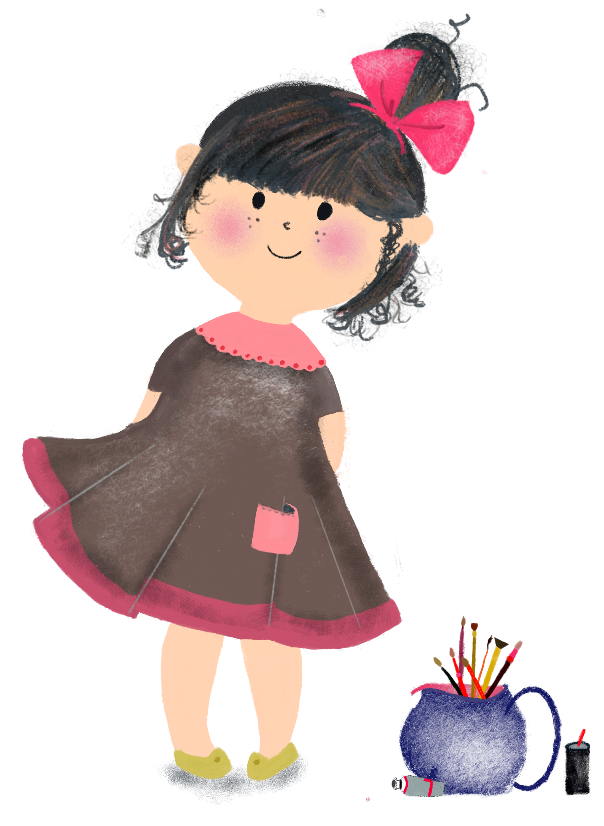 The Little Voyager – She twirls with the wind, her dress full of curiosity and play.