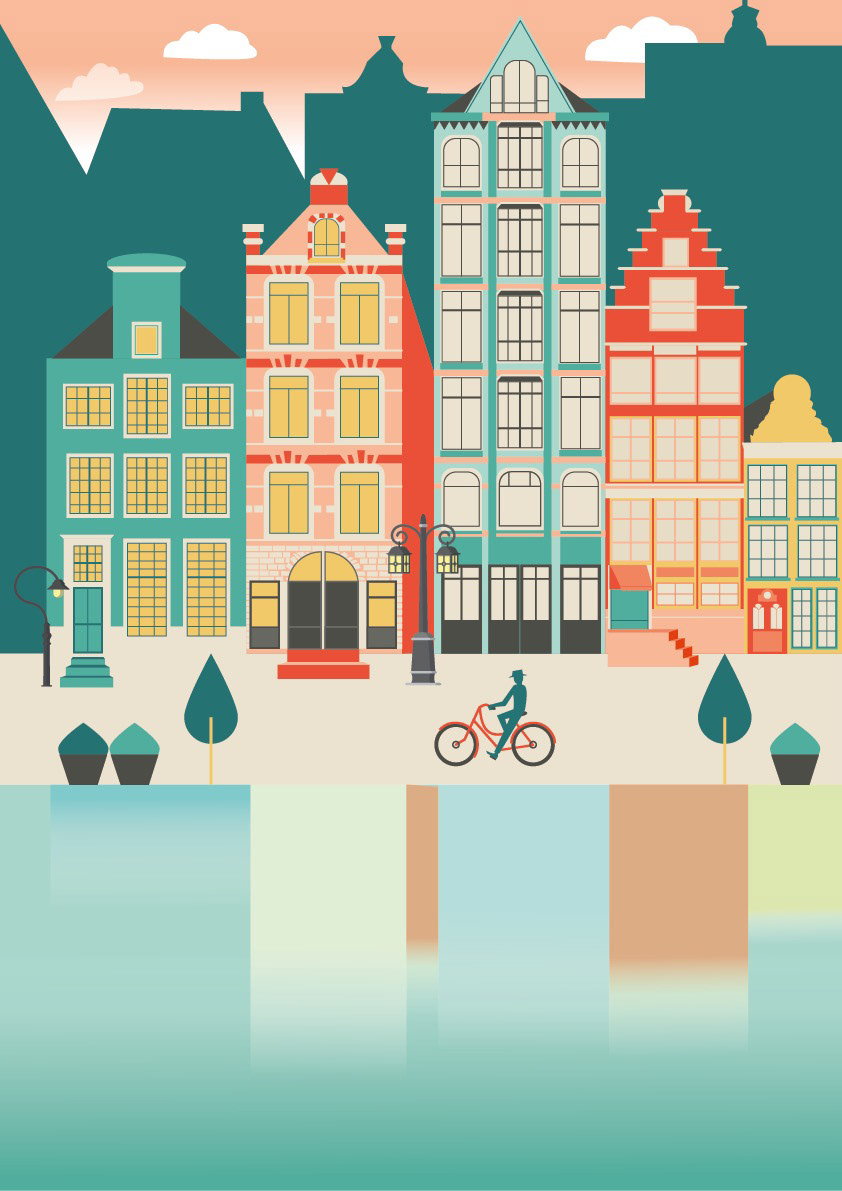 Storybook Town – Tall houses, tiny bikes, and streets alive with whispers of everyday adventures.