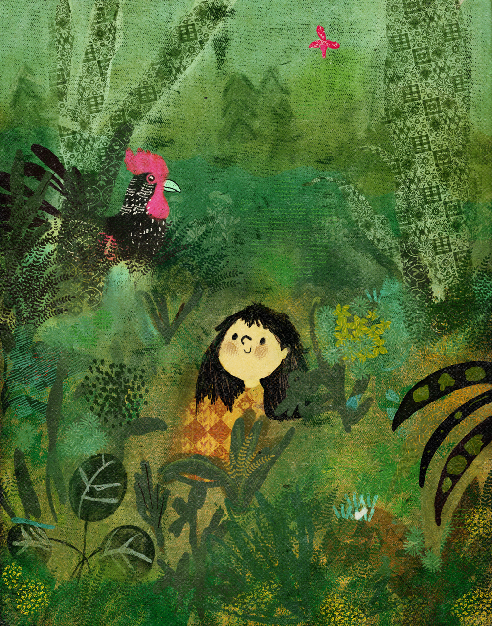 	Into the Green – A child lost in wonder, where the forest keeps its secrets.