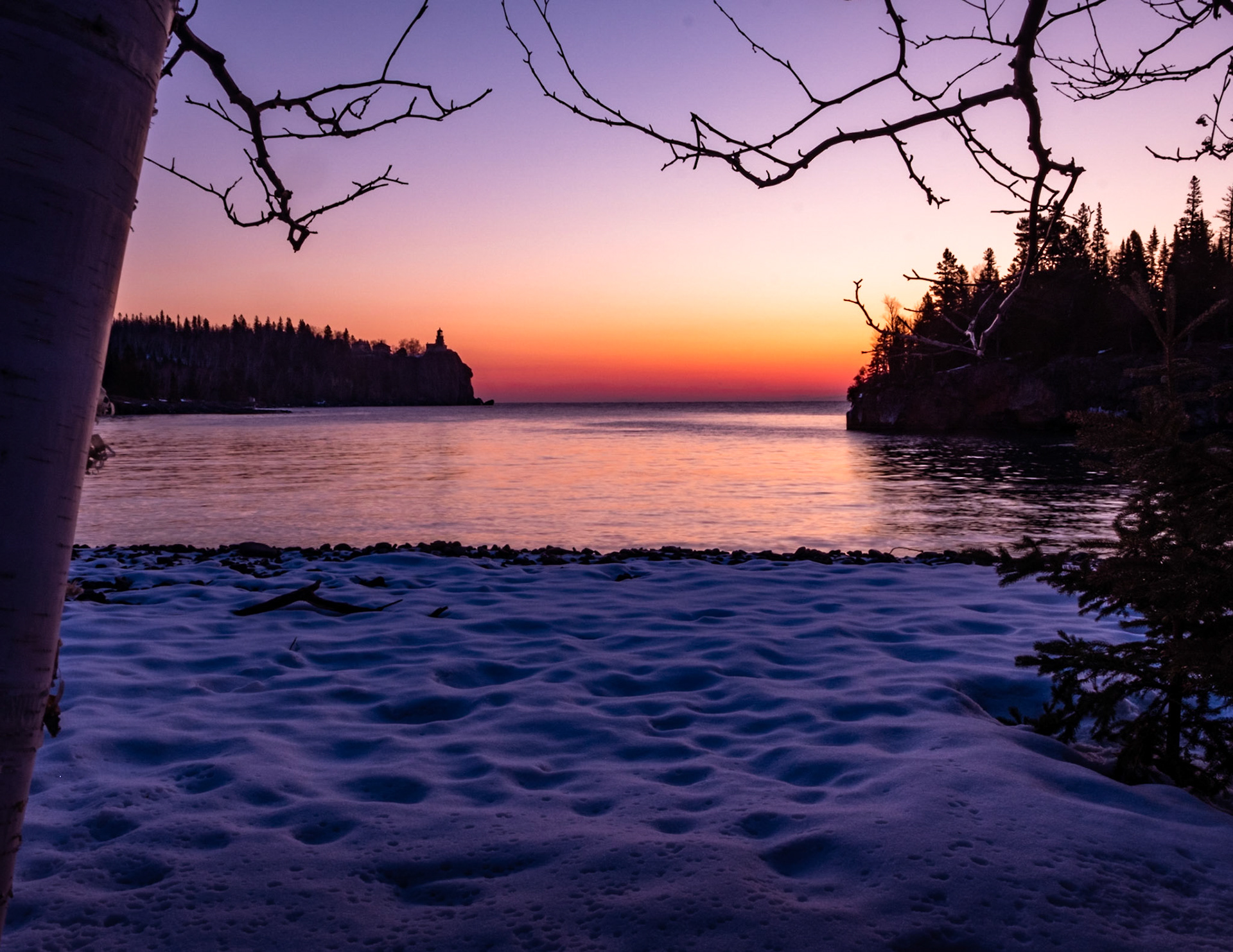 The sunrise bringing warmth to winter -