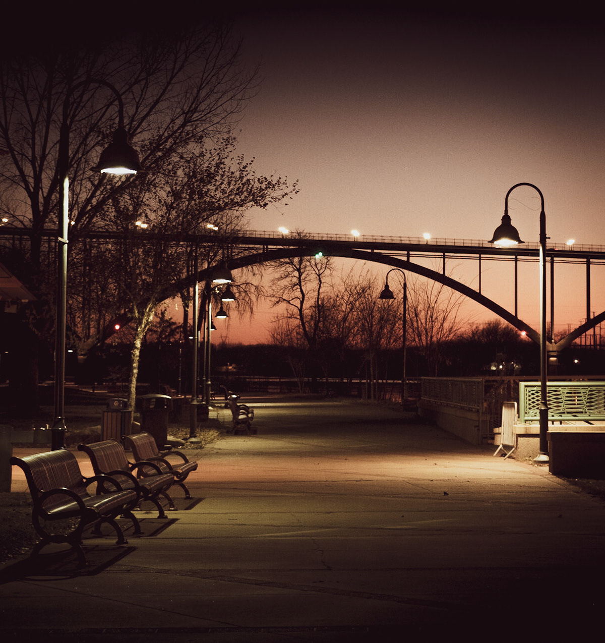 Look at all those benches ready for a sit.