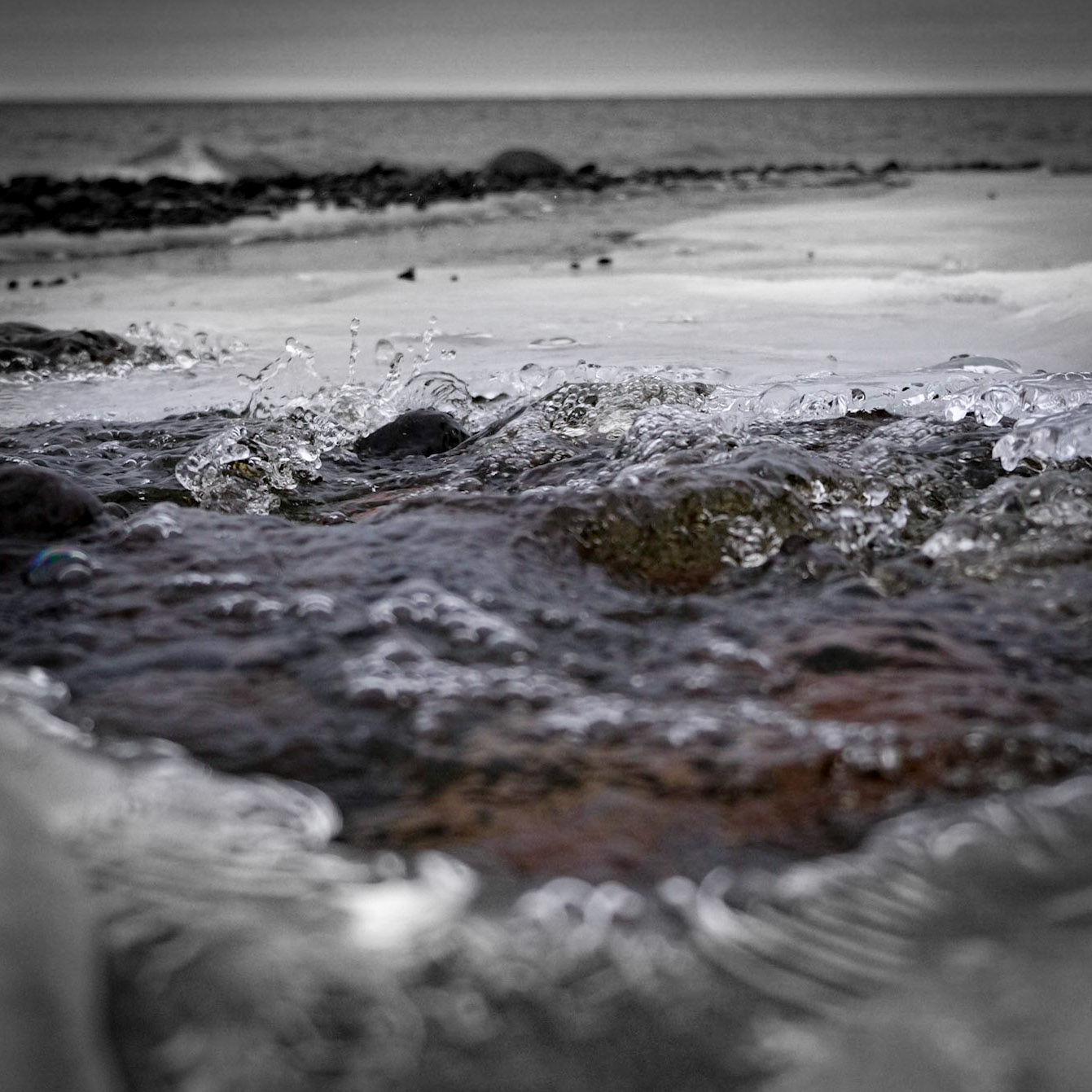 Even The Rage Of The River Slows In Winter - It was interesting laying down on top of the ice for this shot as the water rushed below me, moving the ice like a soft wave.
