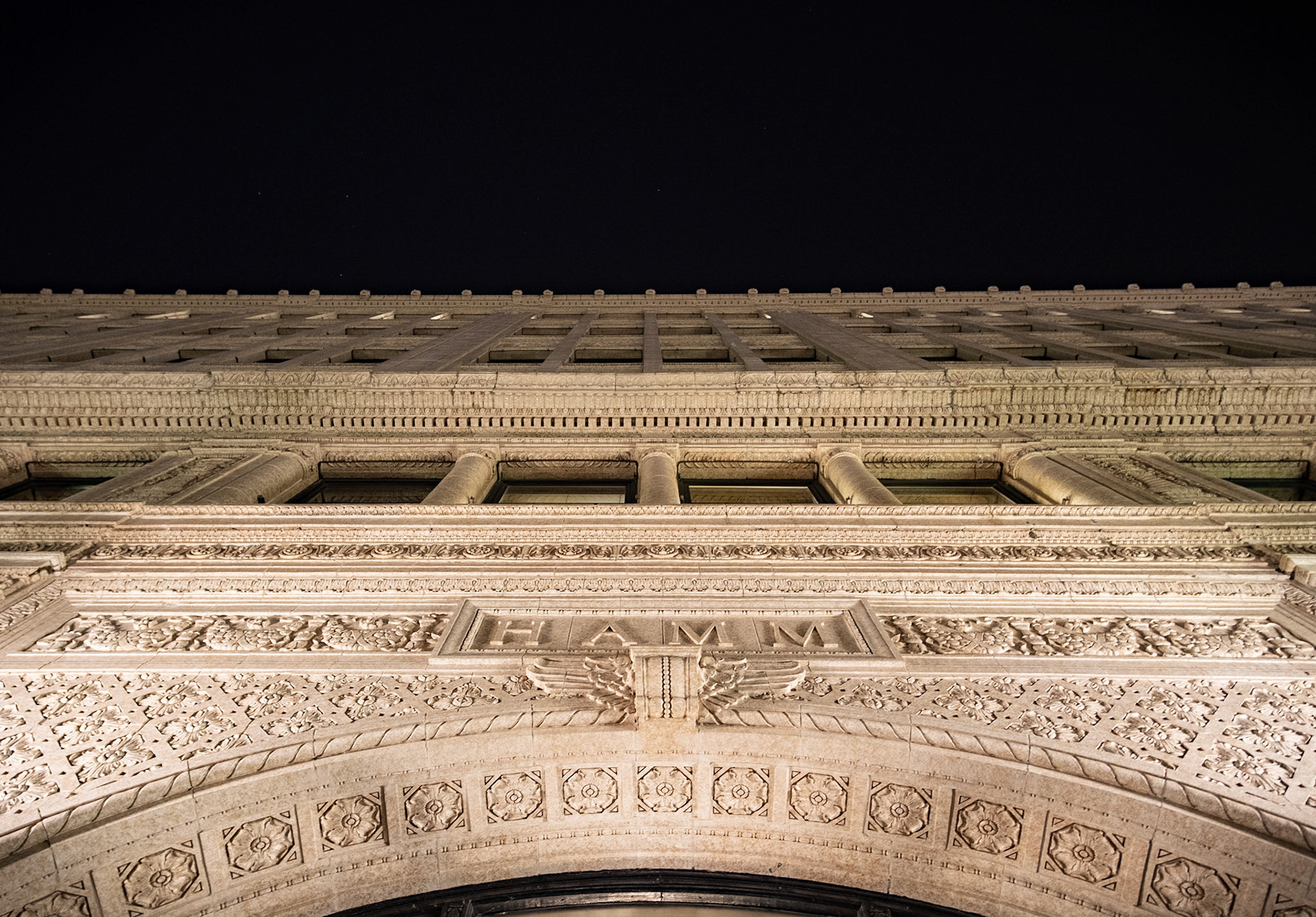 Now that's detail. Build in the 20's, the Hamm's building was built after purchasing the land from the St. Paul Cathedral.