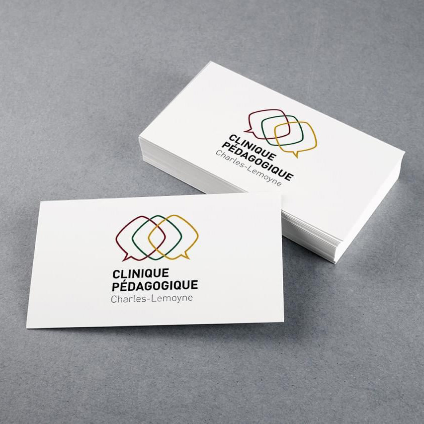 Création de l'identité visuelle pour la Clinique Pédagogique Charles-Lemoyne de Longueuil.