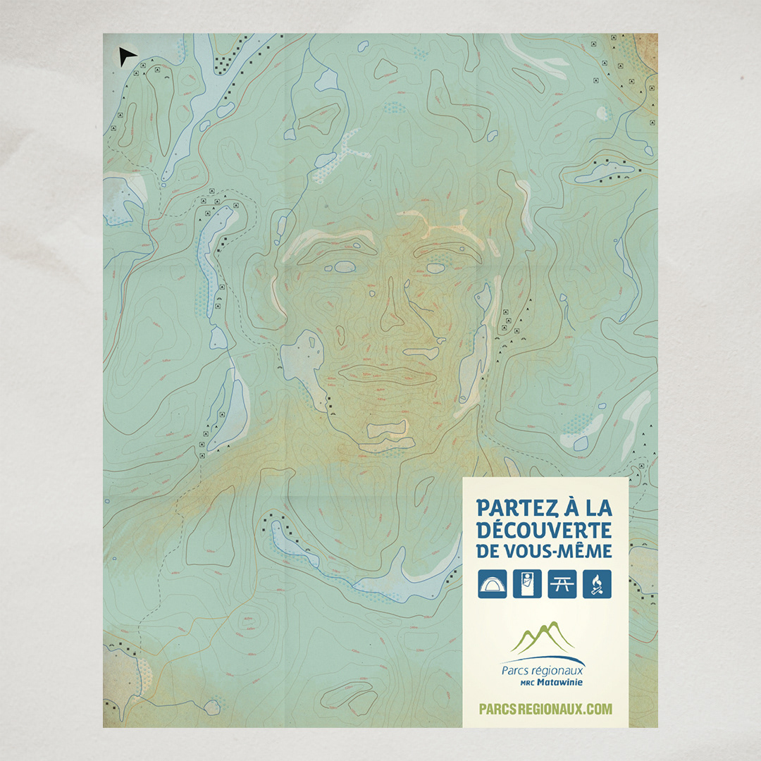 Partez à la découverte de vous-même. Affiche pour la MRC de la Matawinie
