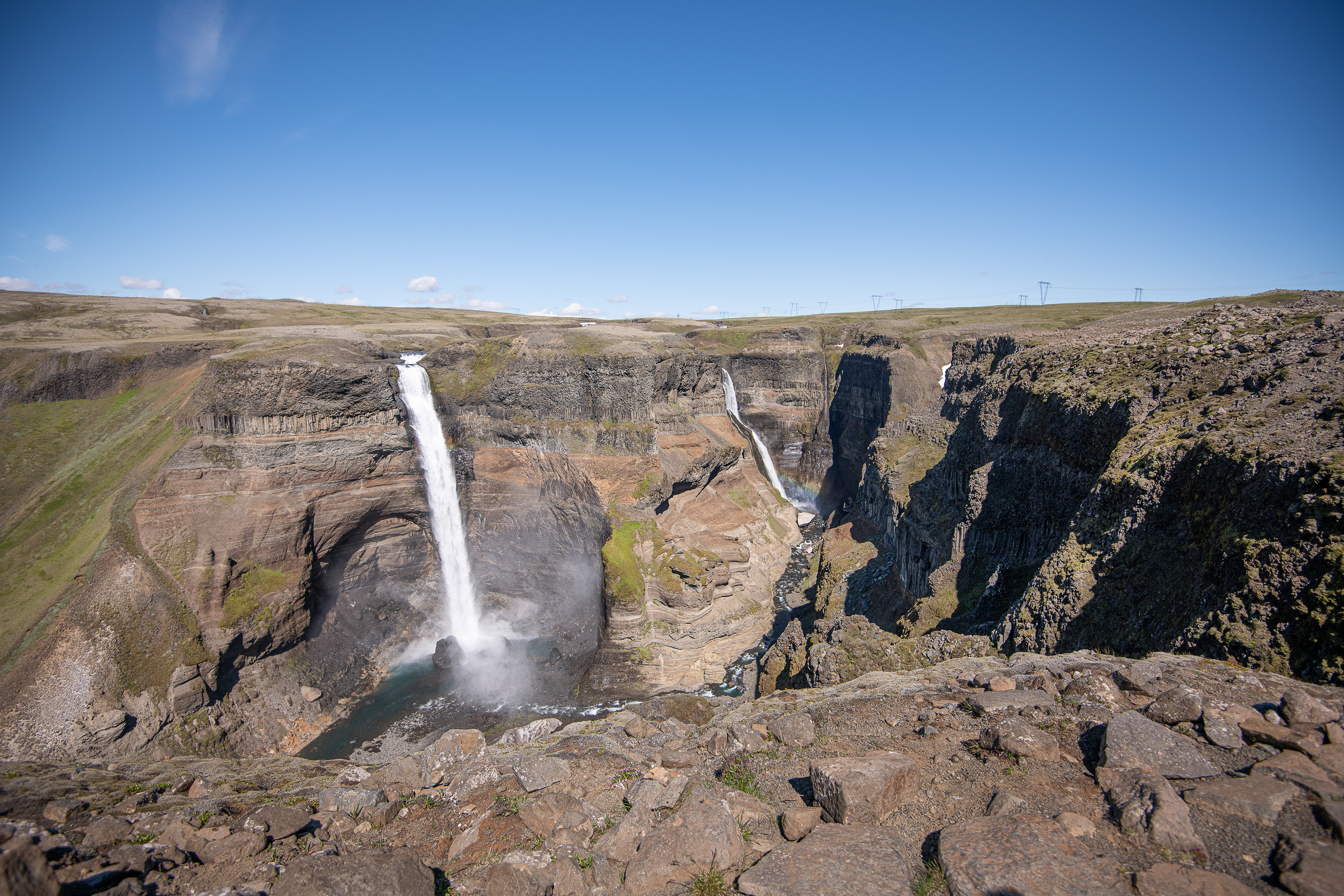 A bit deeper into the small valley or canyon is another waterfall called Granni, or neighbour 