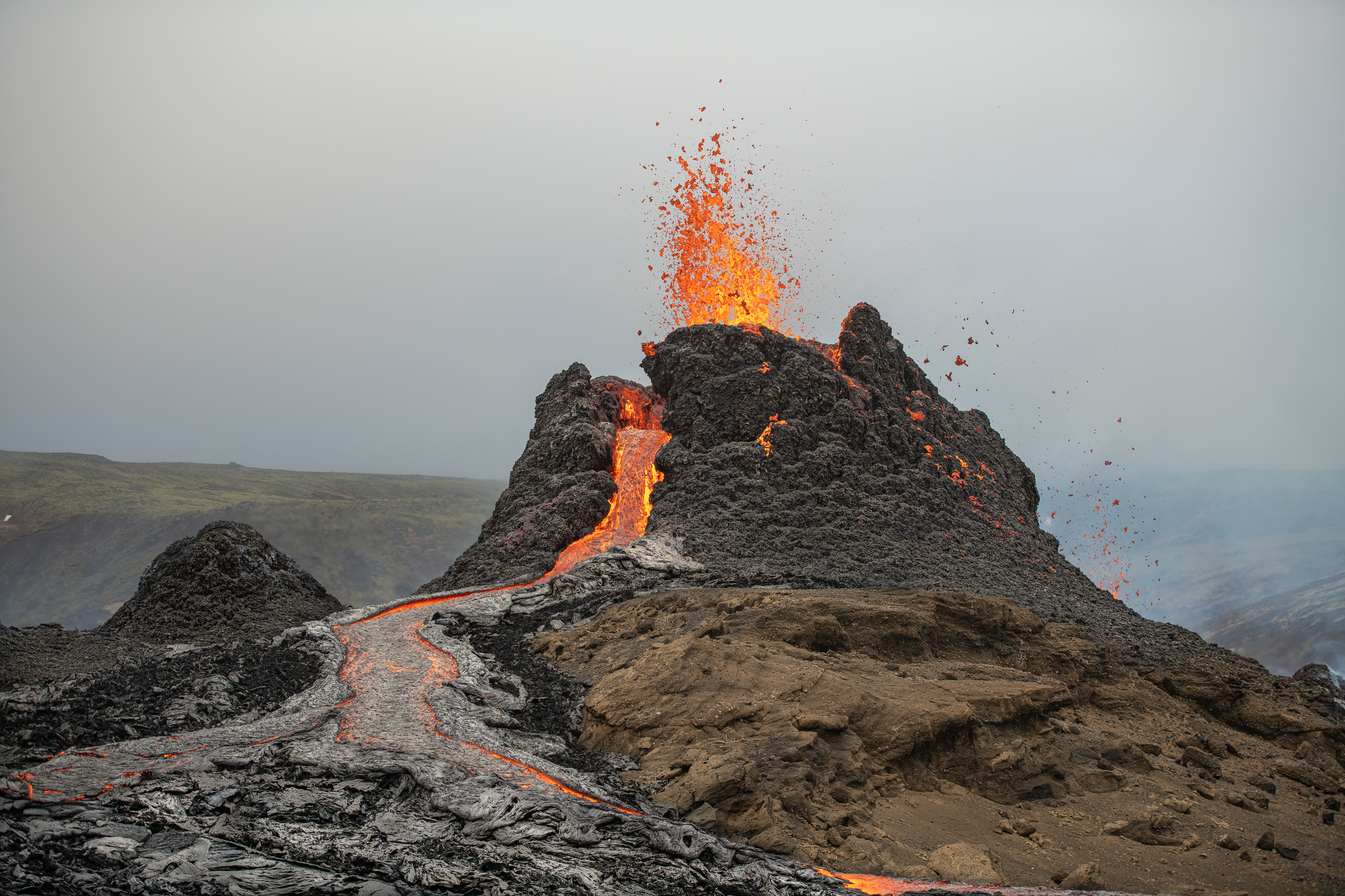 The new crater at Geldingadalur