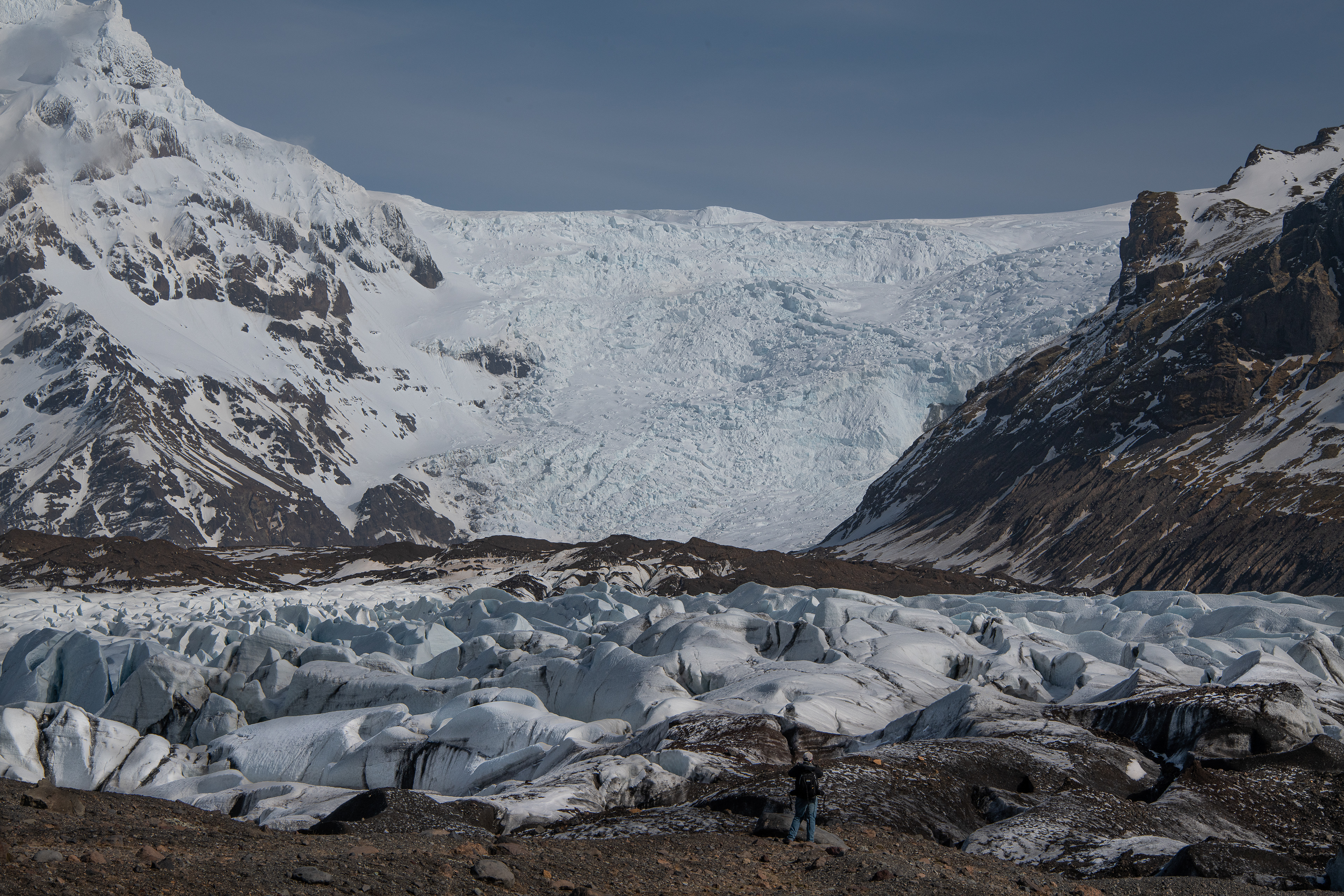 Photographing the woole flow from top to bottom