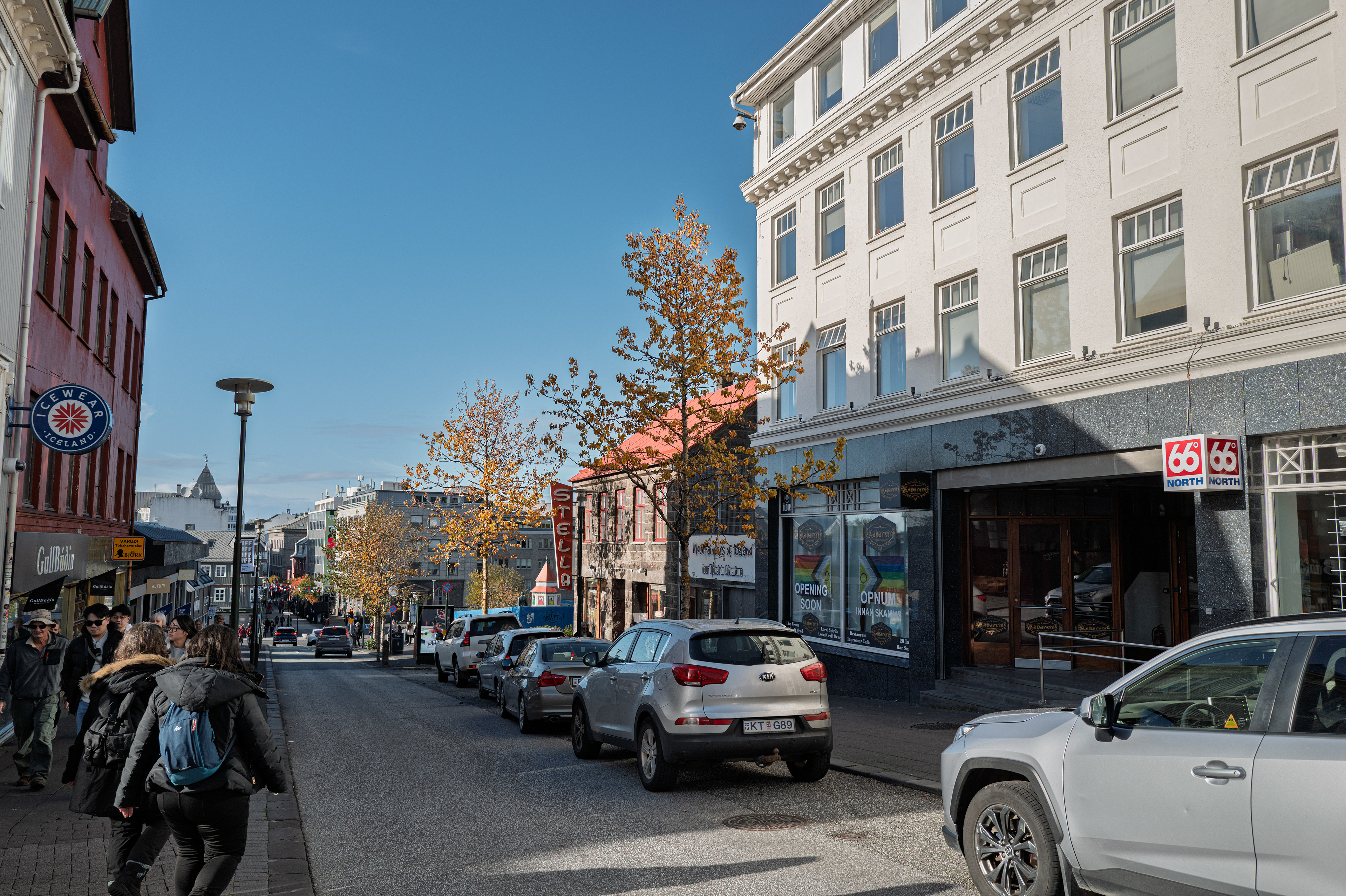 Bankastræti street in downtown Reykjavík