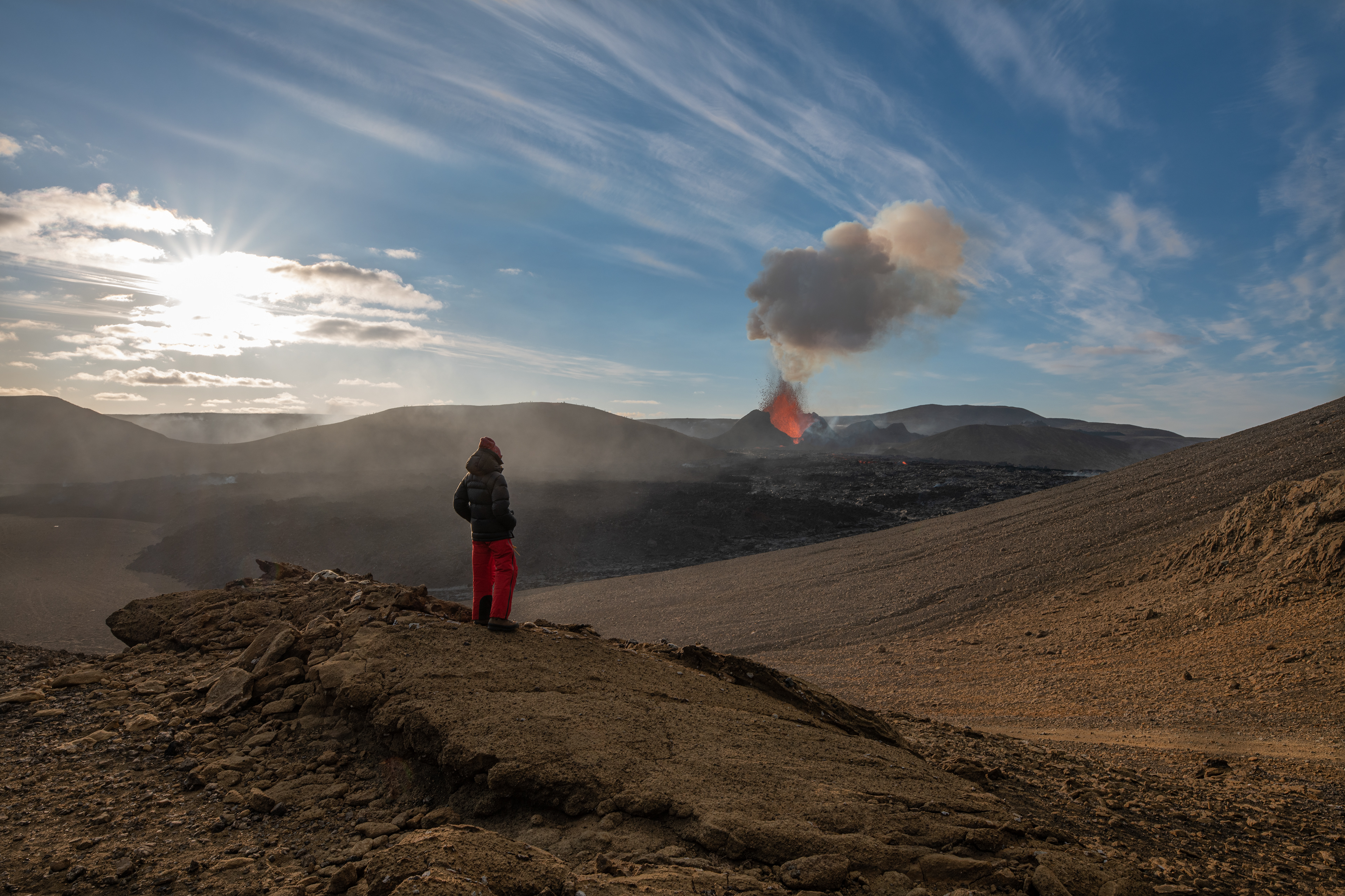 One crater is now active