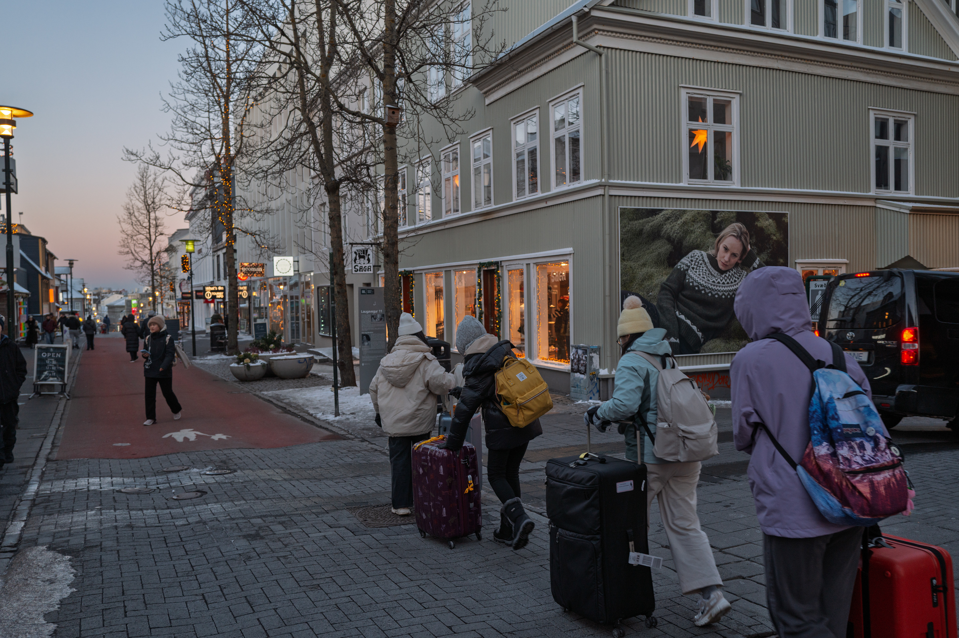 Laugavegur shopping street in Reykjavík