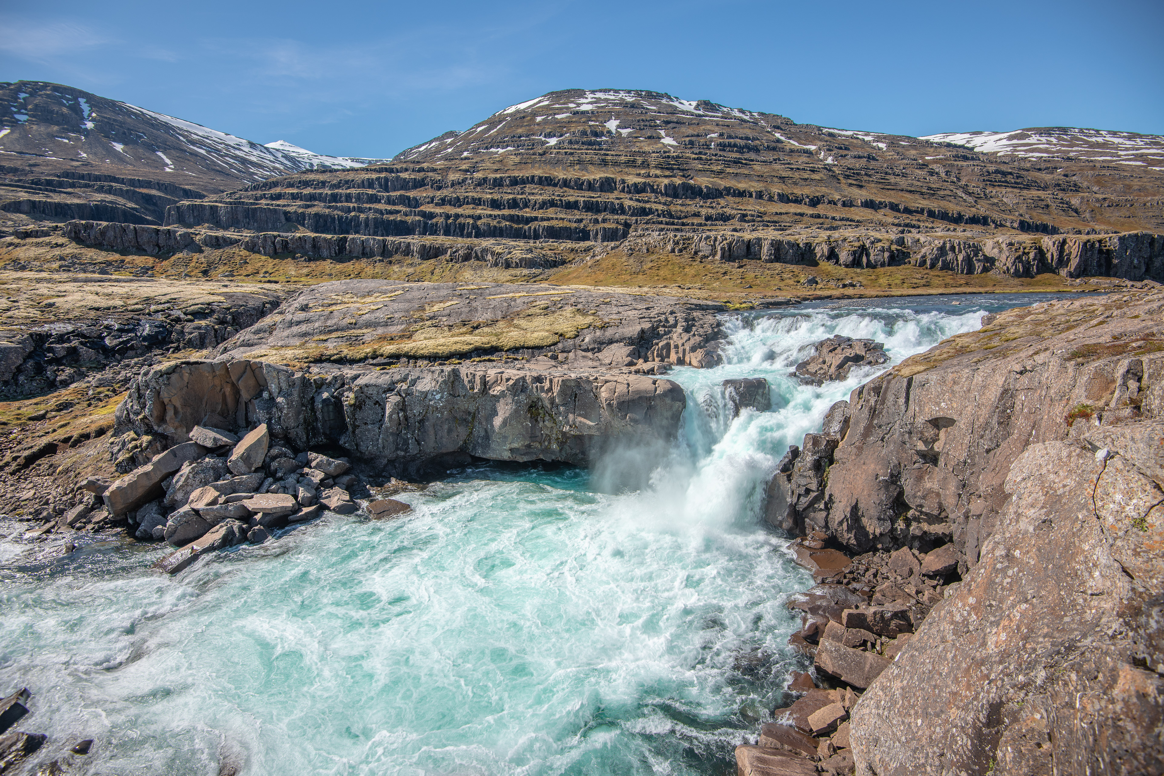 Fossárdalur in Berufjörður fjord has many interesting waterfalls
