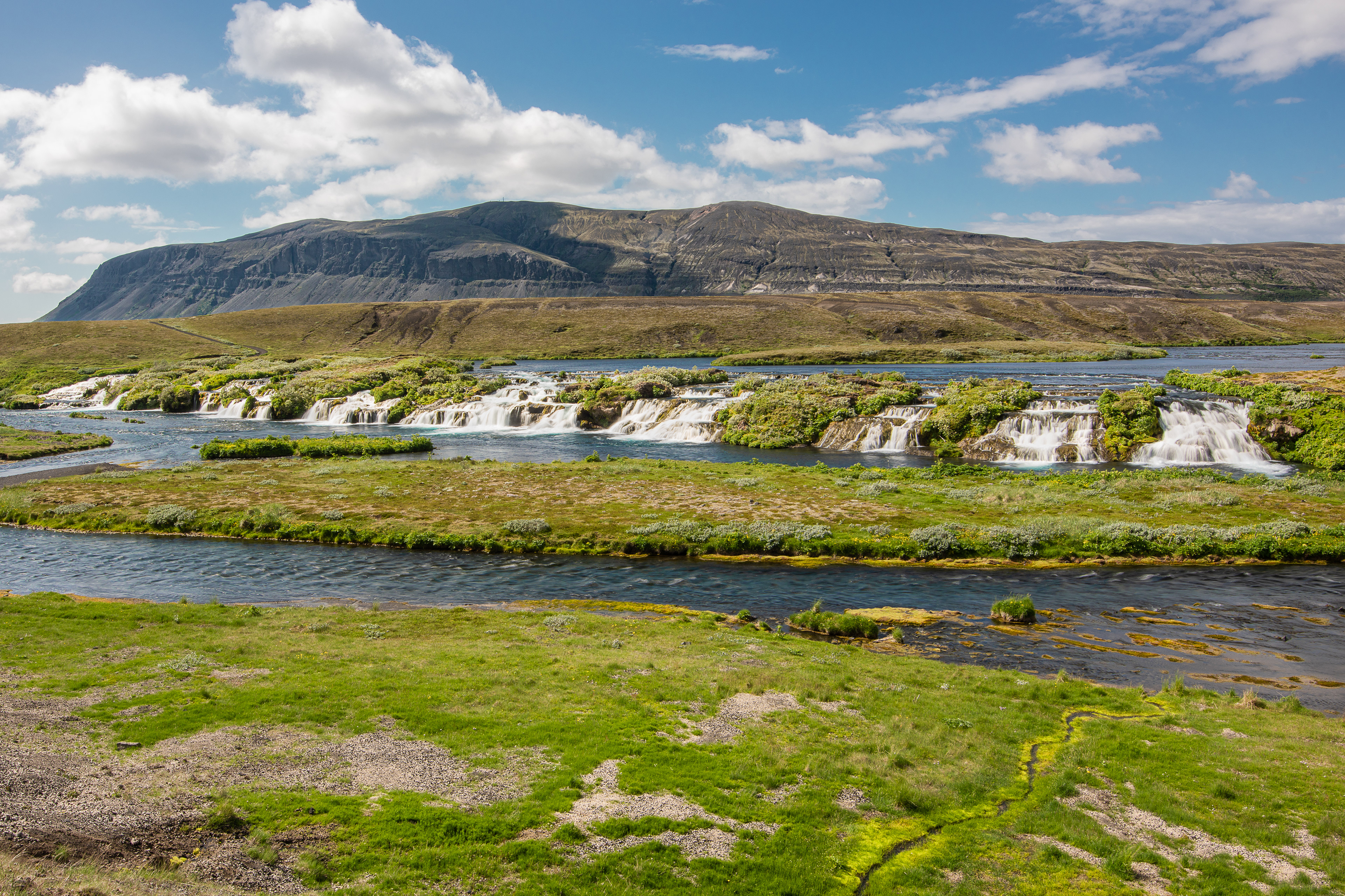 Fossabrekkur rapids or small waterfalls in the river Rangaá