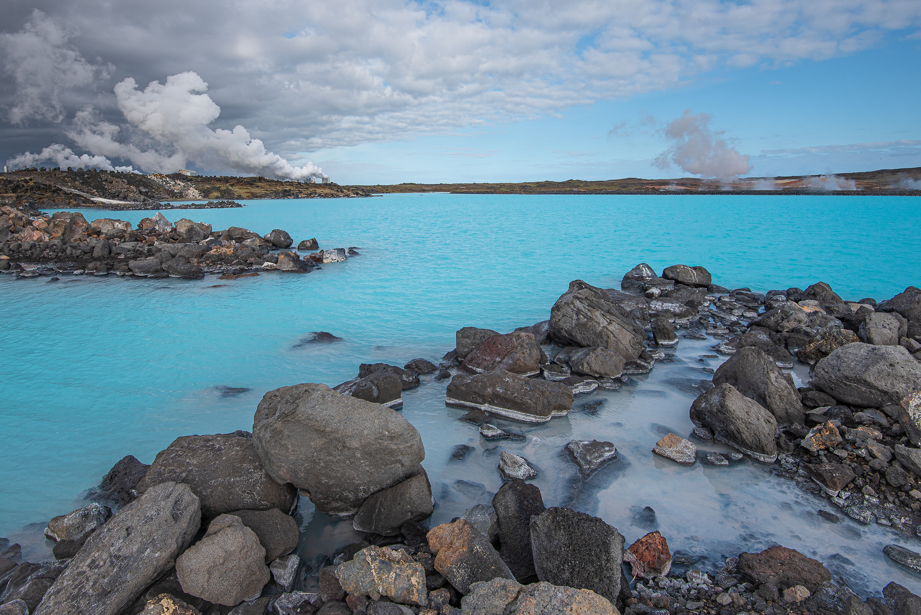 Interesting foreground and lake colour for photography around Gunnuhver Reykjanes Peninsula Iceland