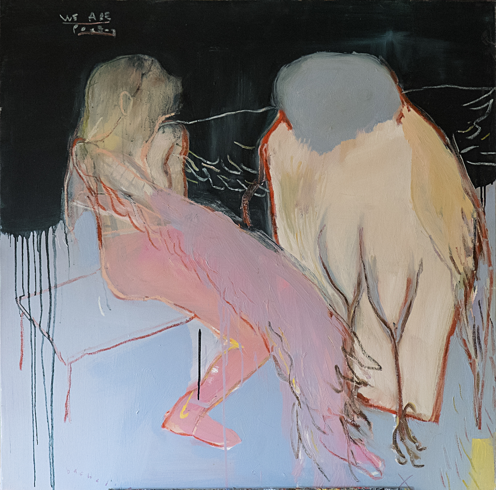 huile sur toile. 80x80 cm