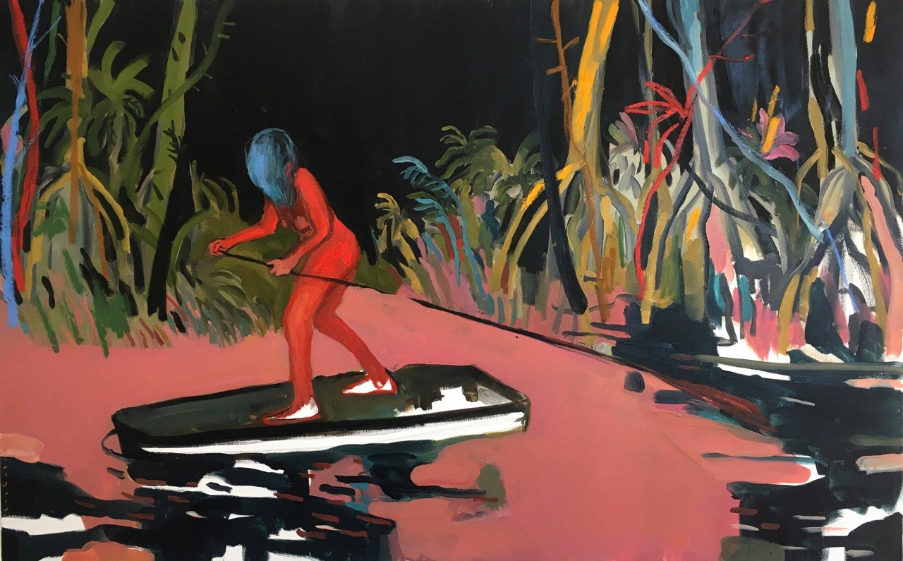 EDEN huile sur toile 100x40 cm