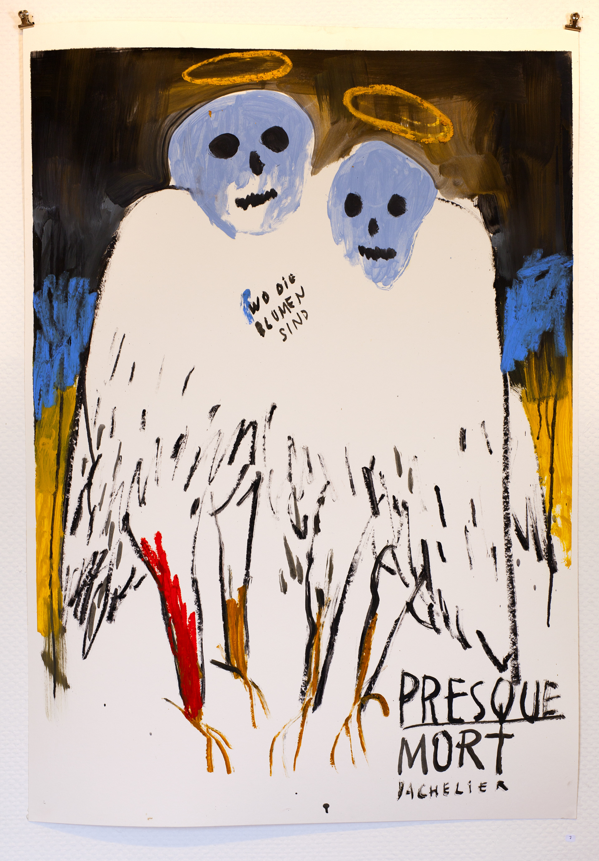 presque Mort. Huile sur papier. 100x70 cm