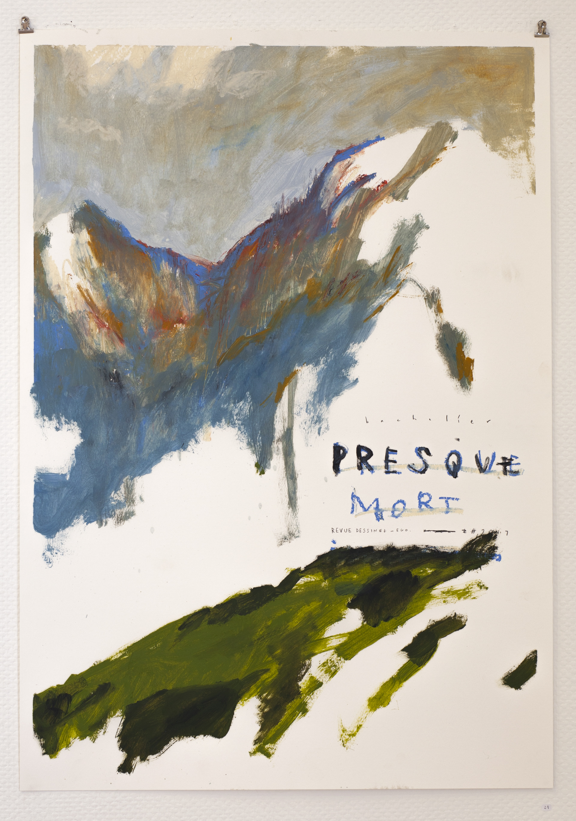 presque Mort. Huile sur papier. 100x70 cm