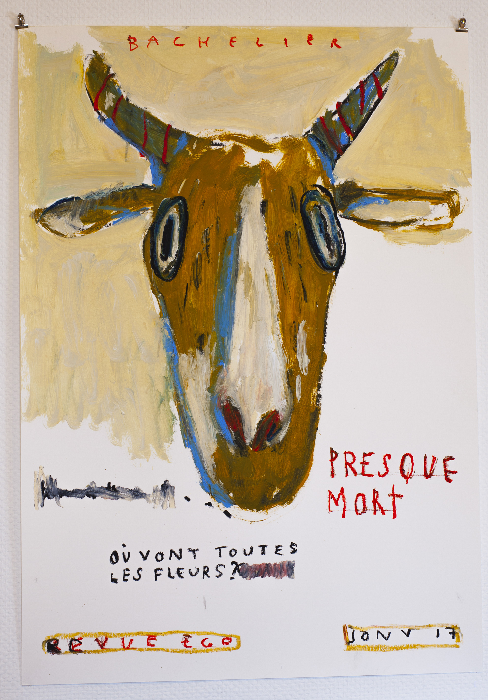 presque Mort. huile sur papier. 100x70 cm