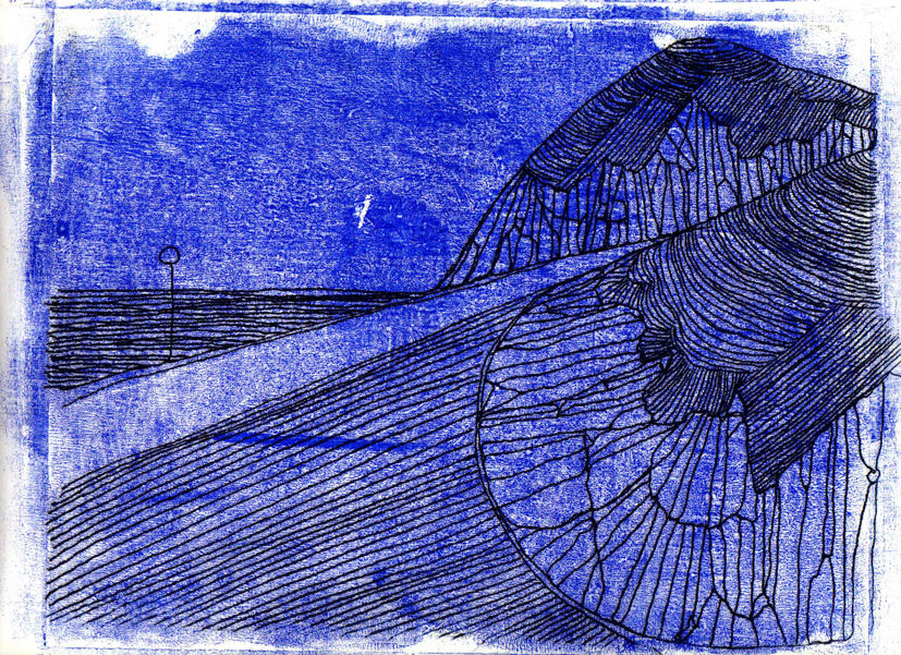 Relief bleu